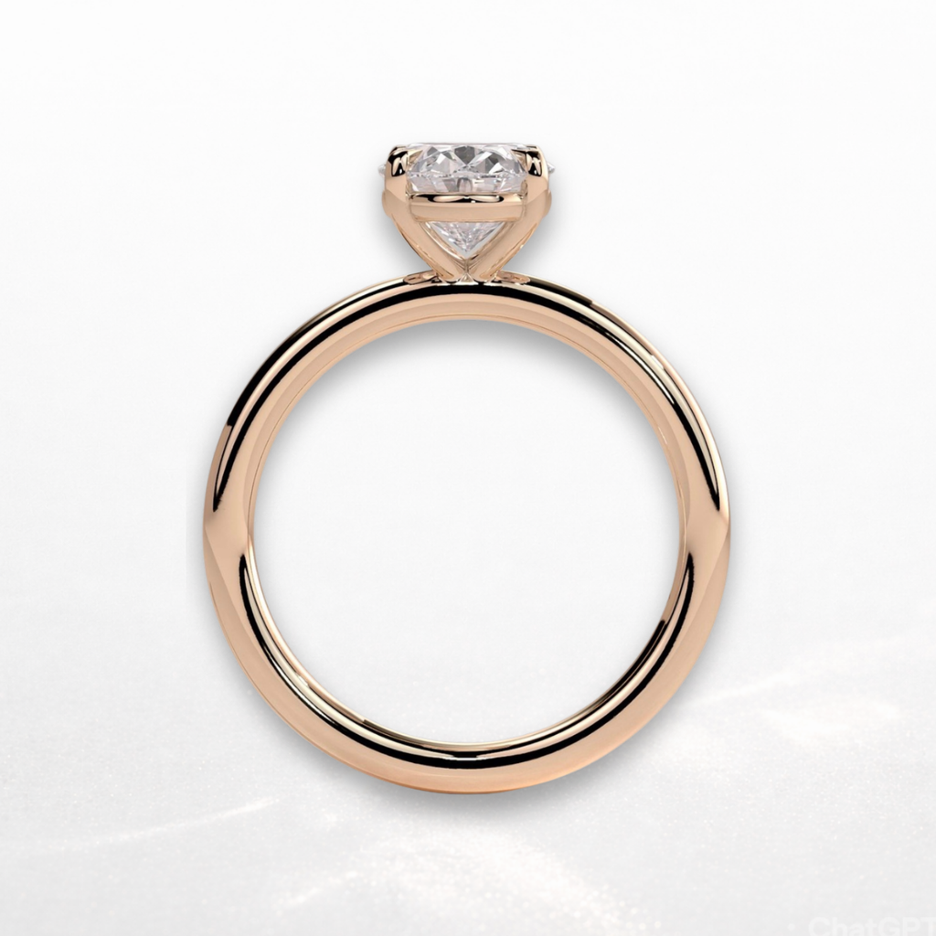 Pear Solitaire Ring