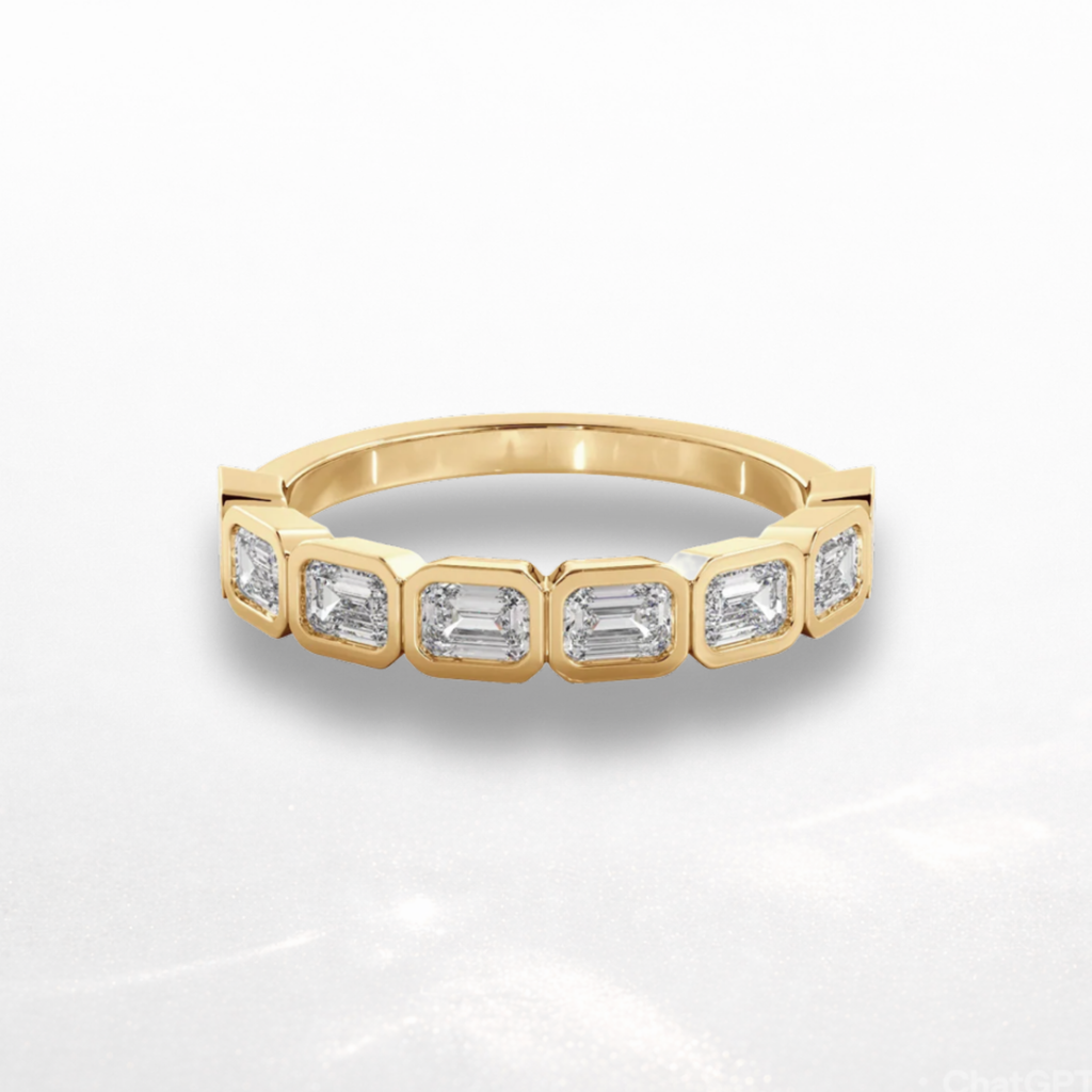 Emerald Bezel Eternity Band