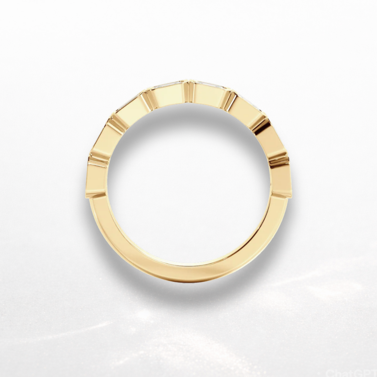 Emerald Bezel Eternity Band