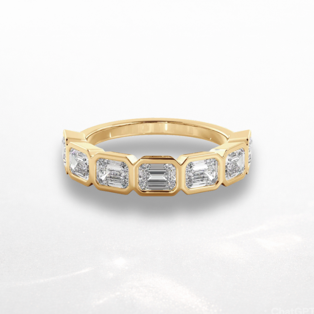 Emerald Bezel Eternity Band