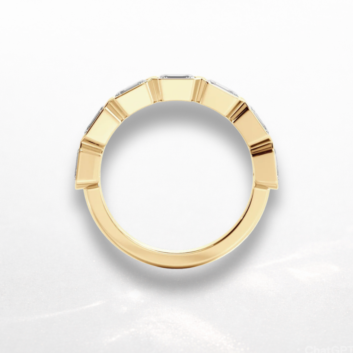 Emerald Bezel Eternity Band