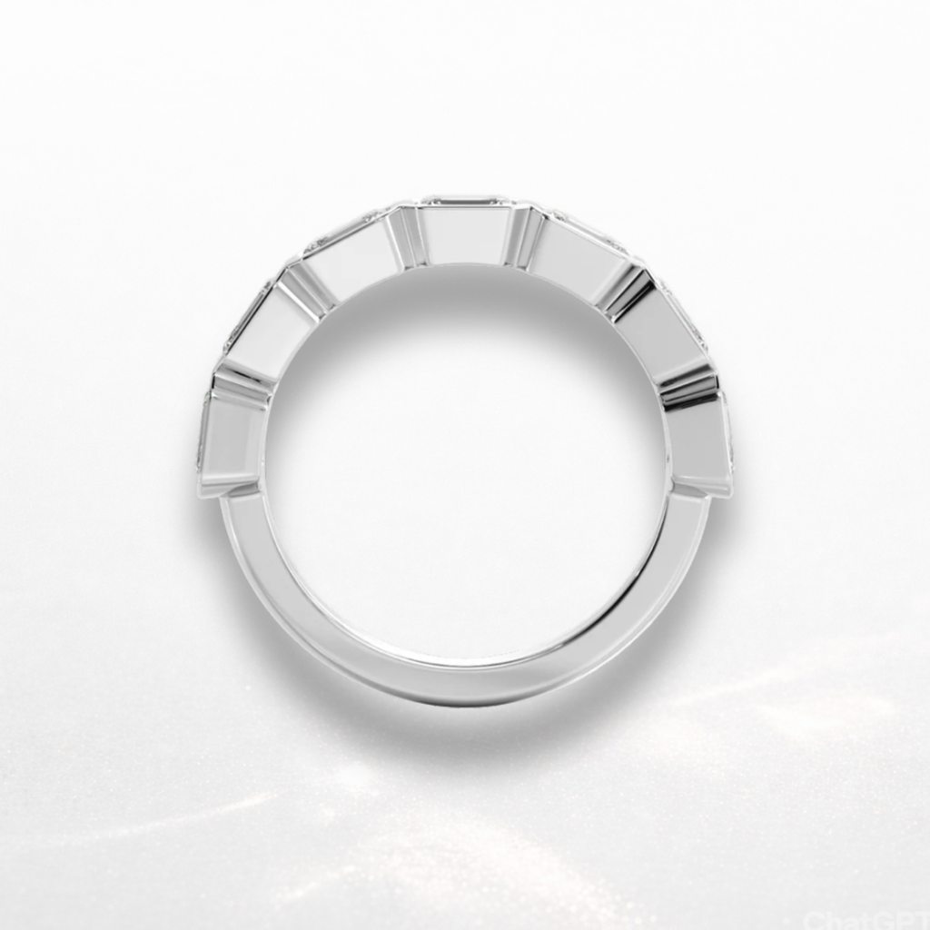 Emerald Bezel Eternity Band