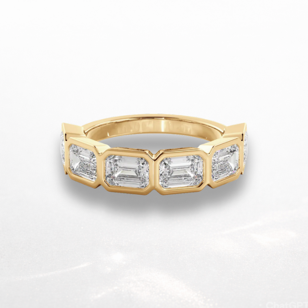 Emerald Bezel Eternity Band