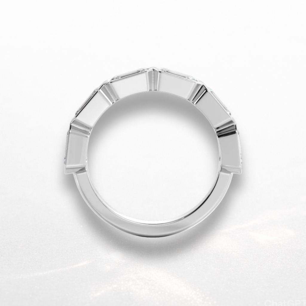 Emerald Bezel Eternity Band
