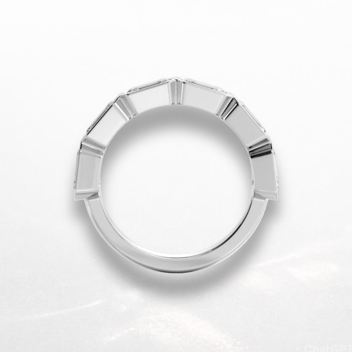 Emerald Bezel Eternity Band