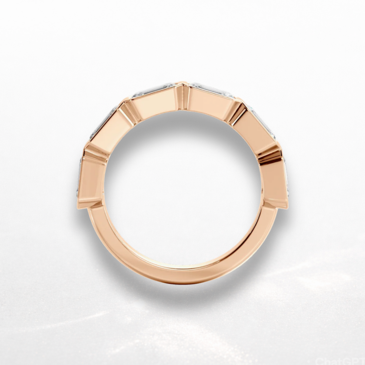 Emerald Bezel Eternity Band