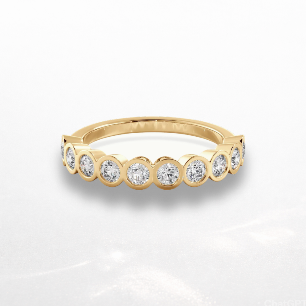 Round Bezel Eternity Band