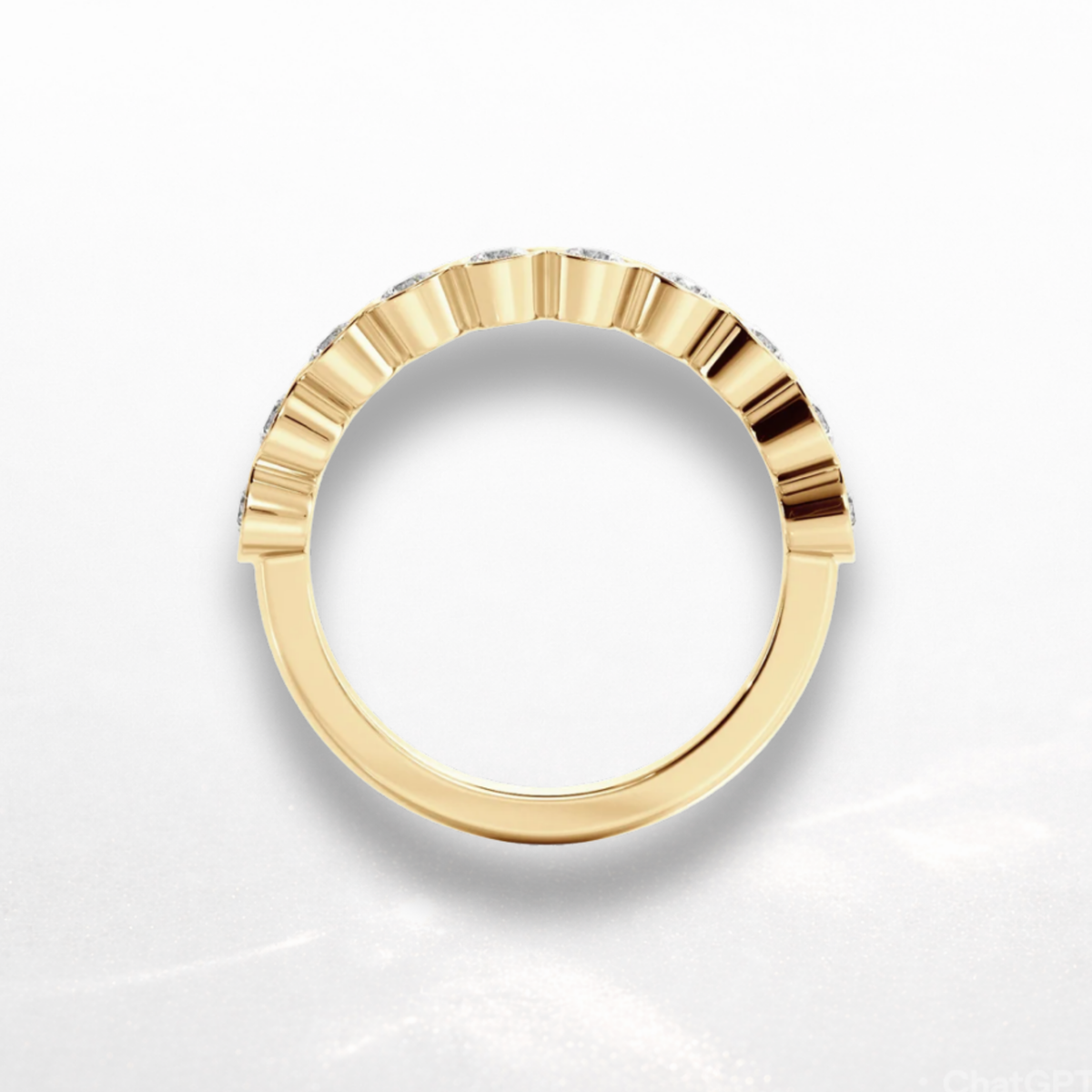 Round Bezel Eternity Band