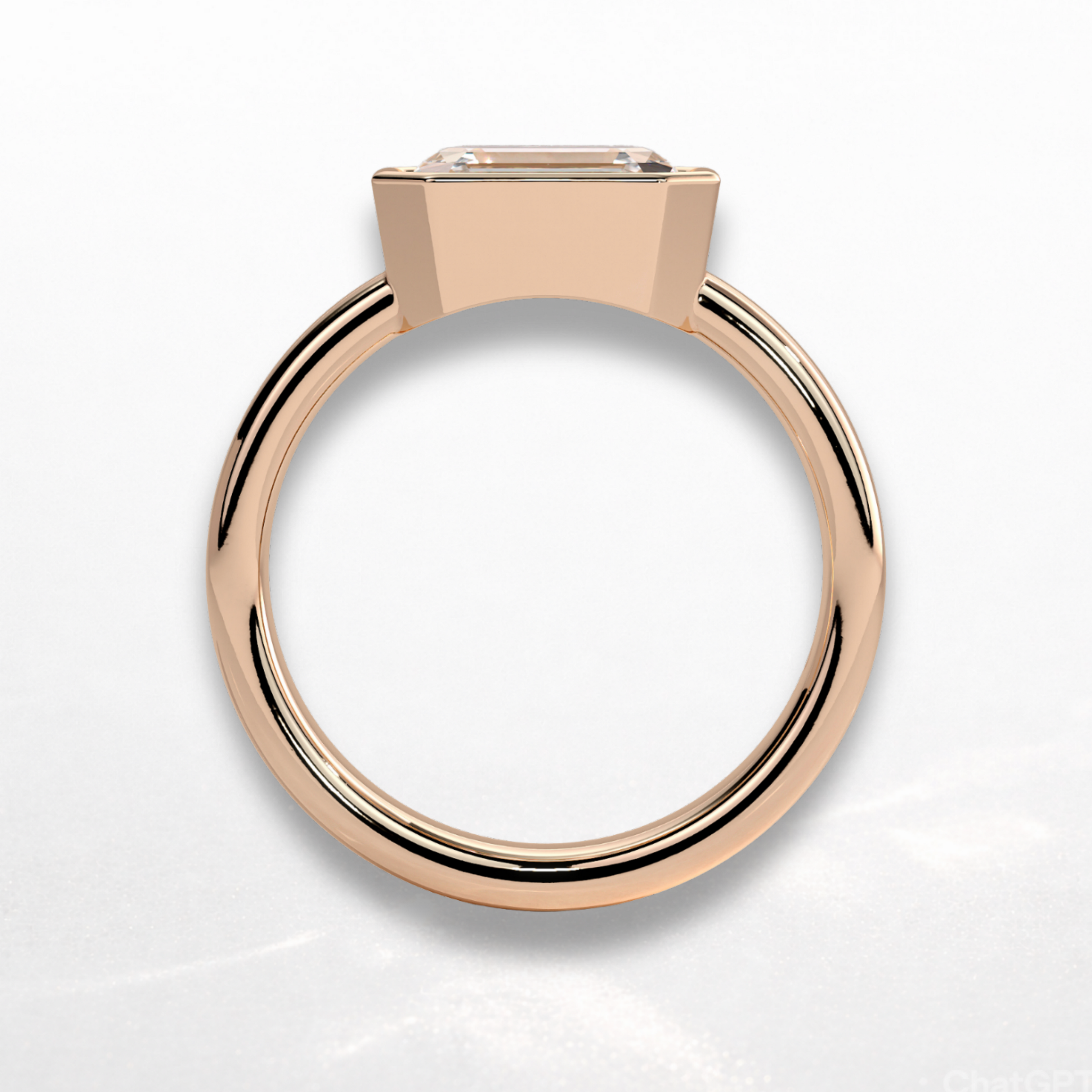 Radiant East West Bezel Statement Ring