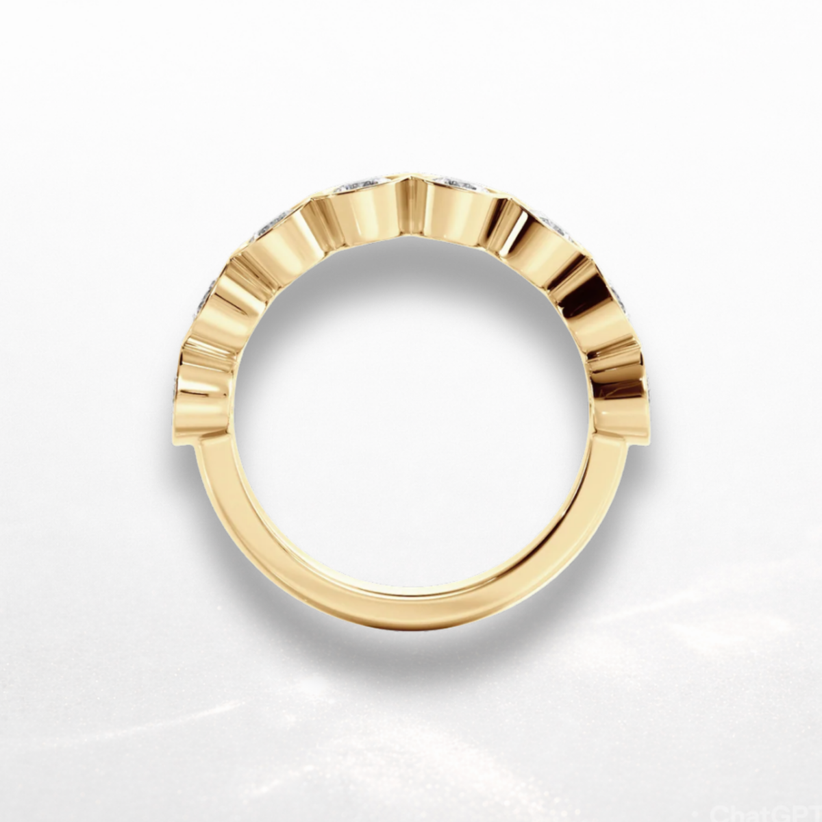 Round Bezel Eternity Band