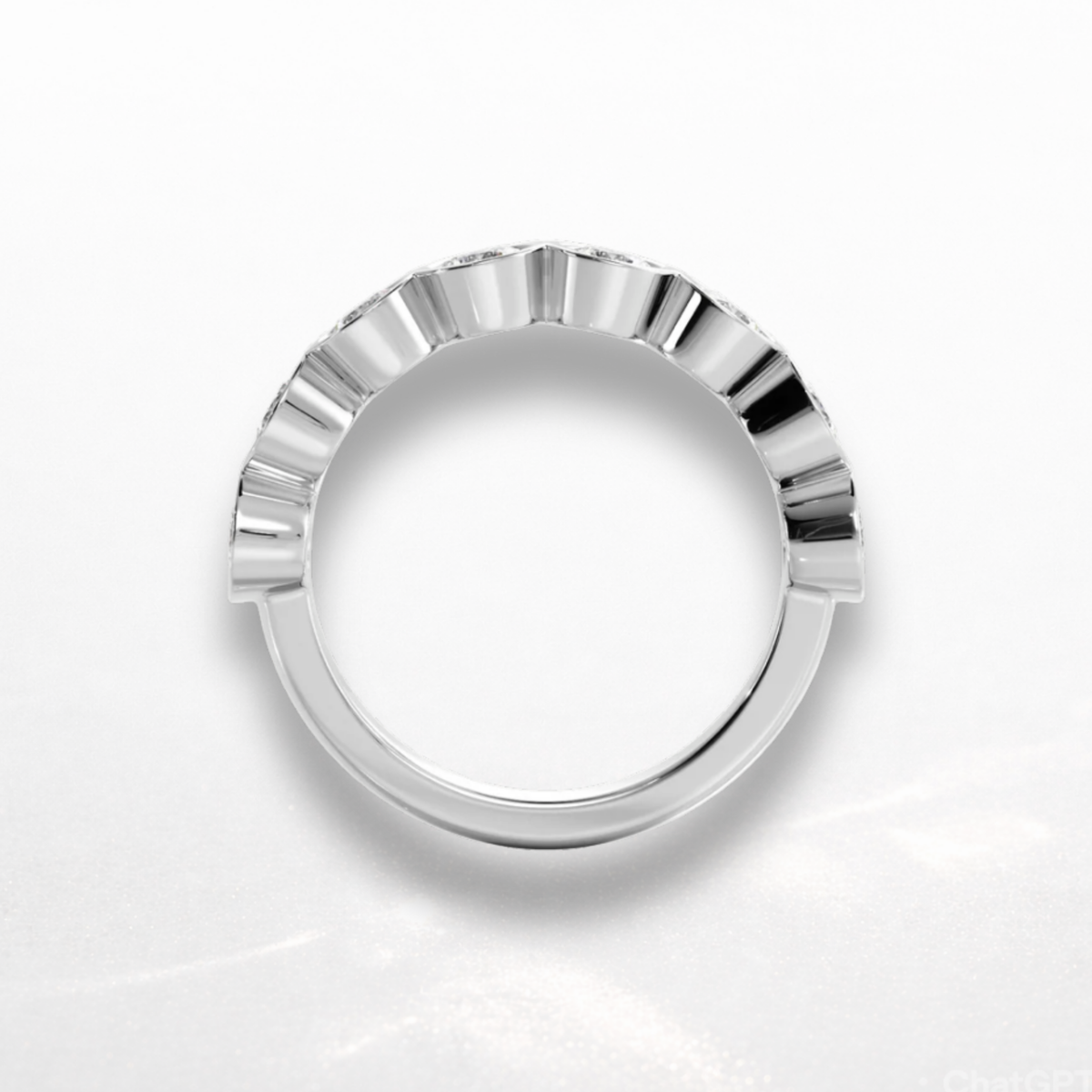 Round Bezel Eternity Band
