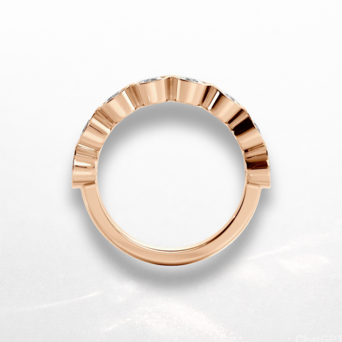 Round Bezel Eternity Band