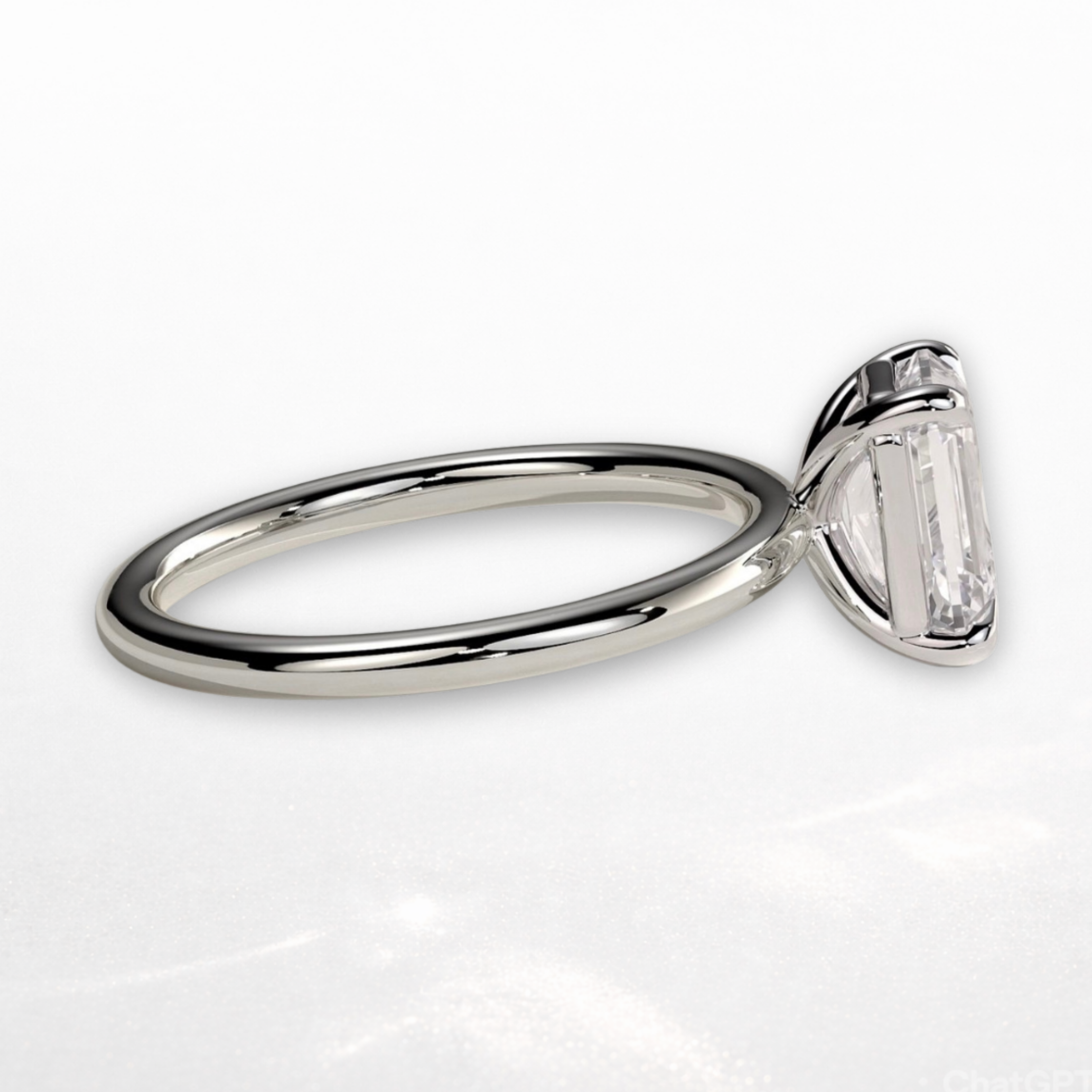 Elongated Cushion Solitaire Ring