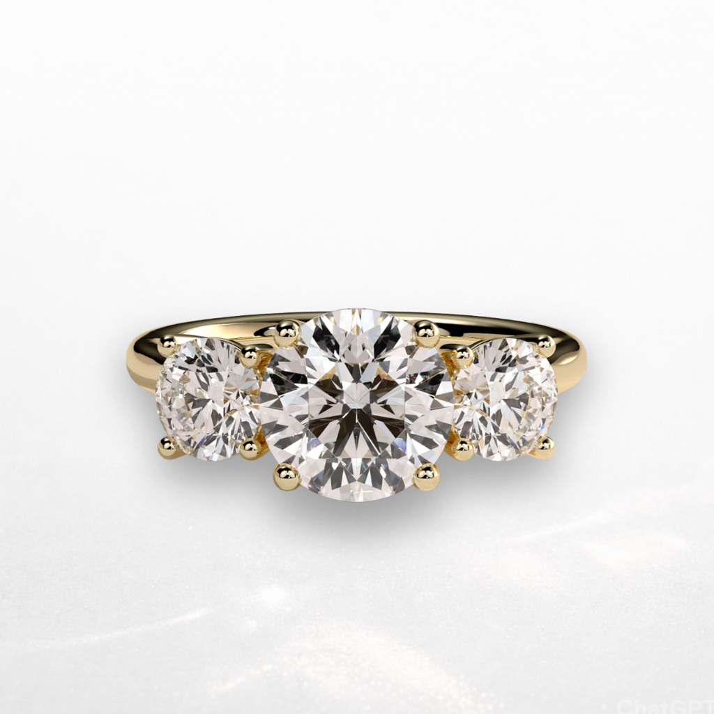 Round Three Stone Ring