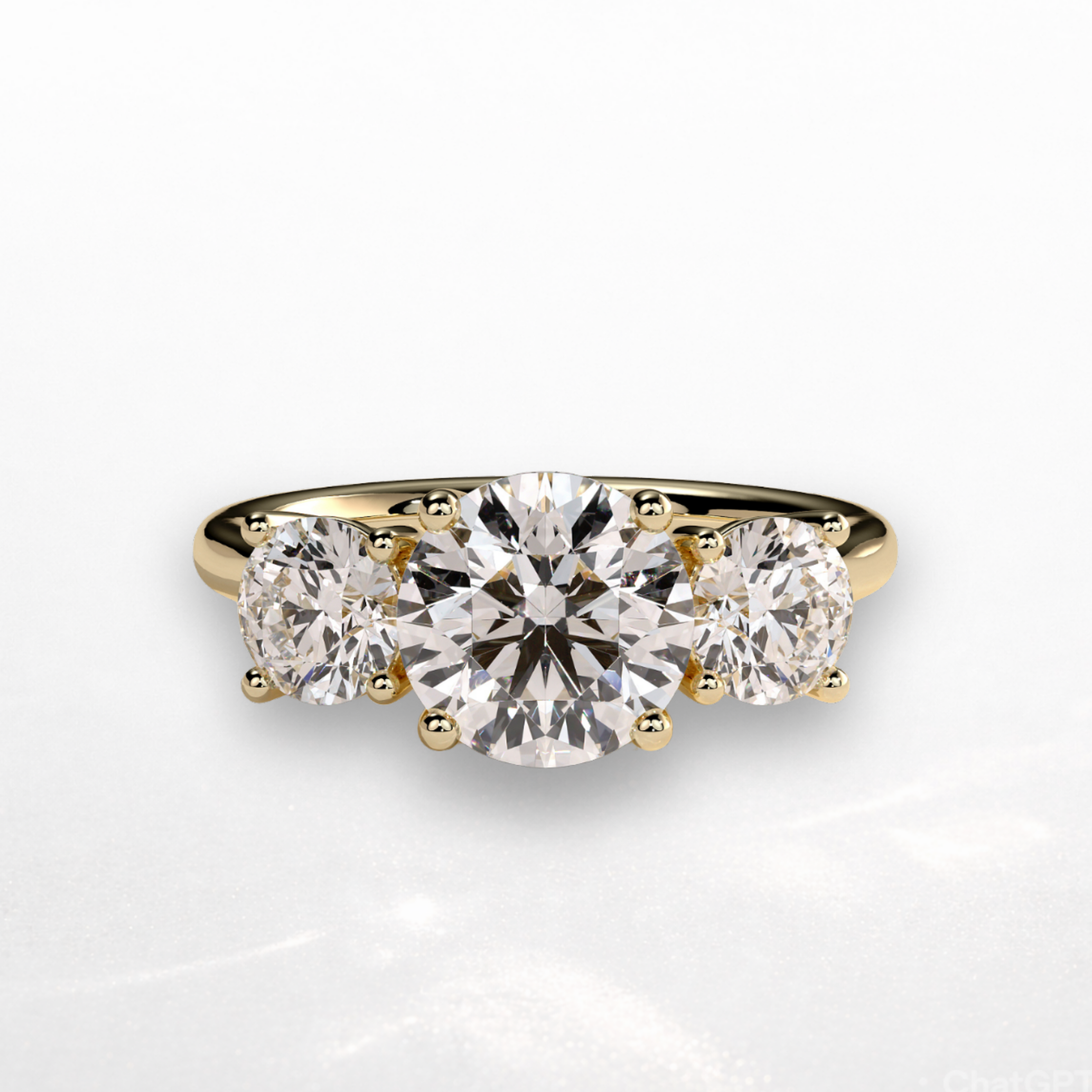 Round Three Stone Ring