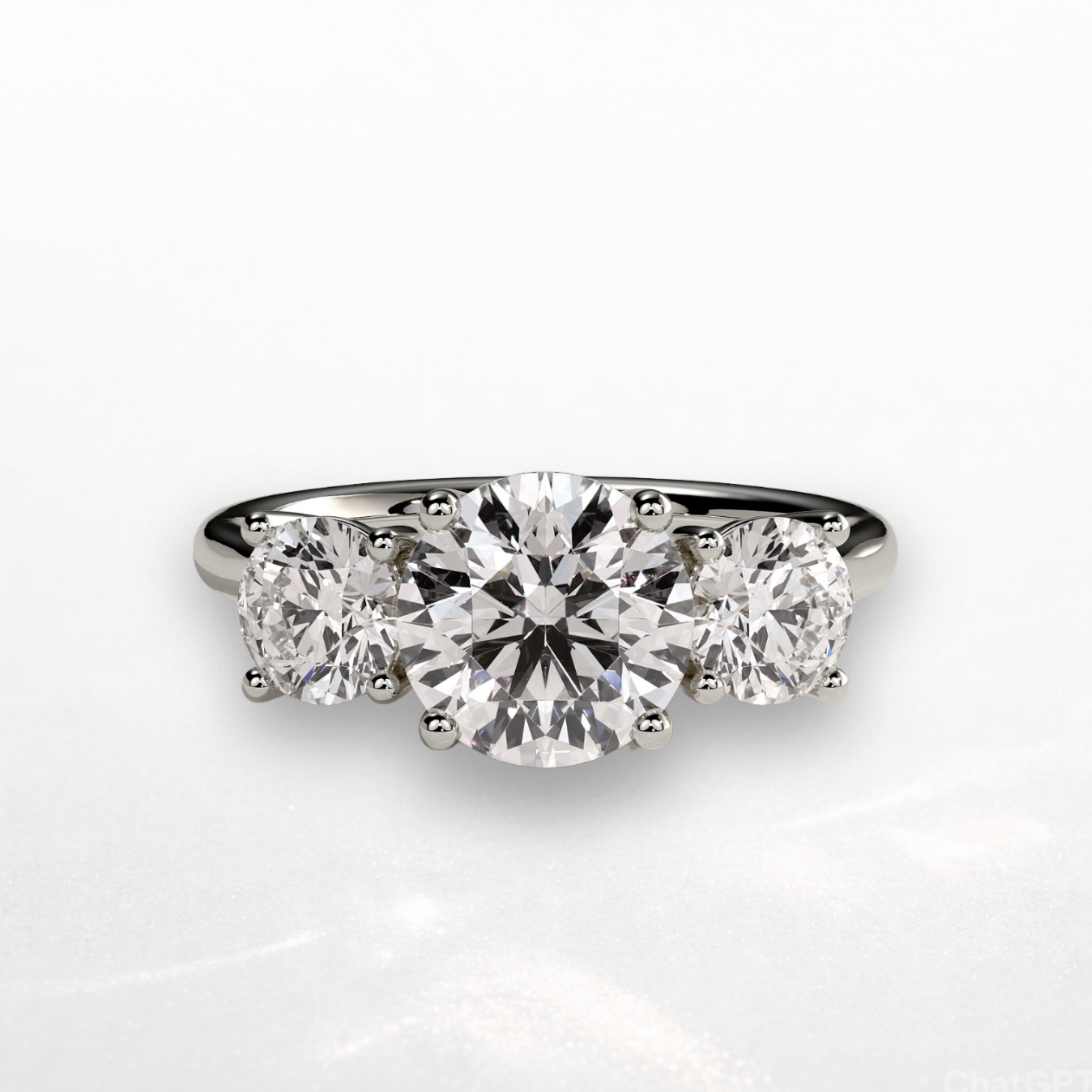 Round Three Stone Ring