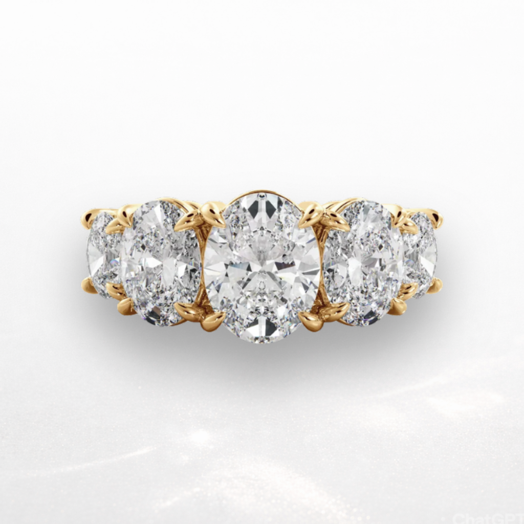 Oval Five Stone Ring