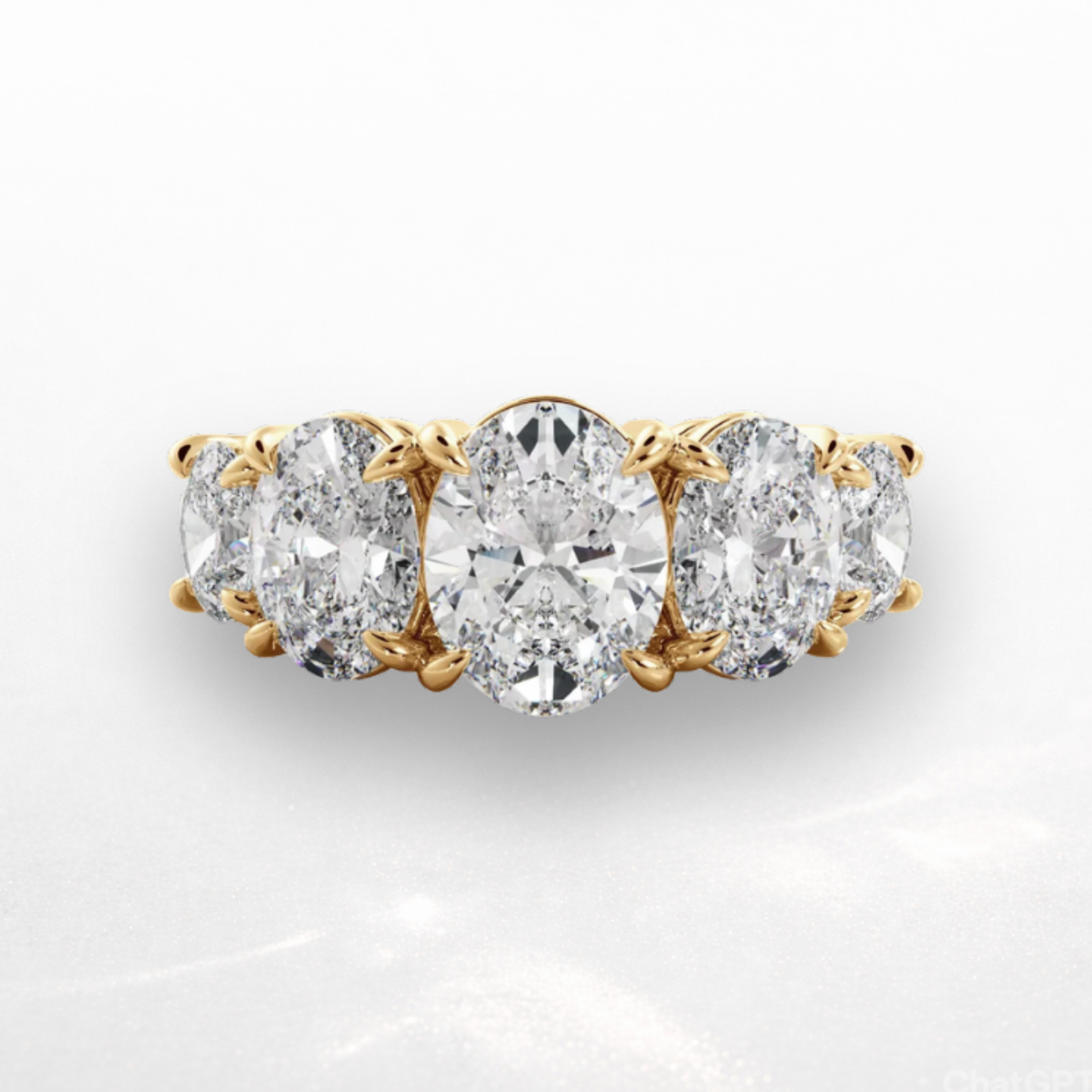 Oval Five Stone Ring