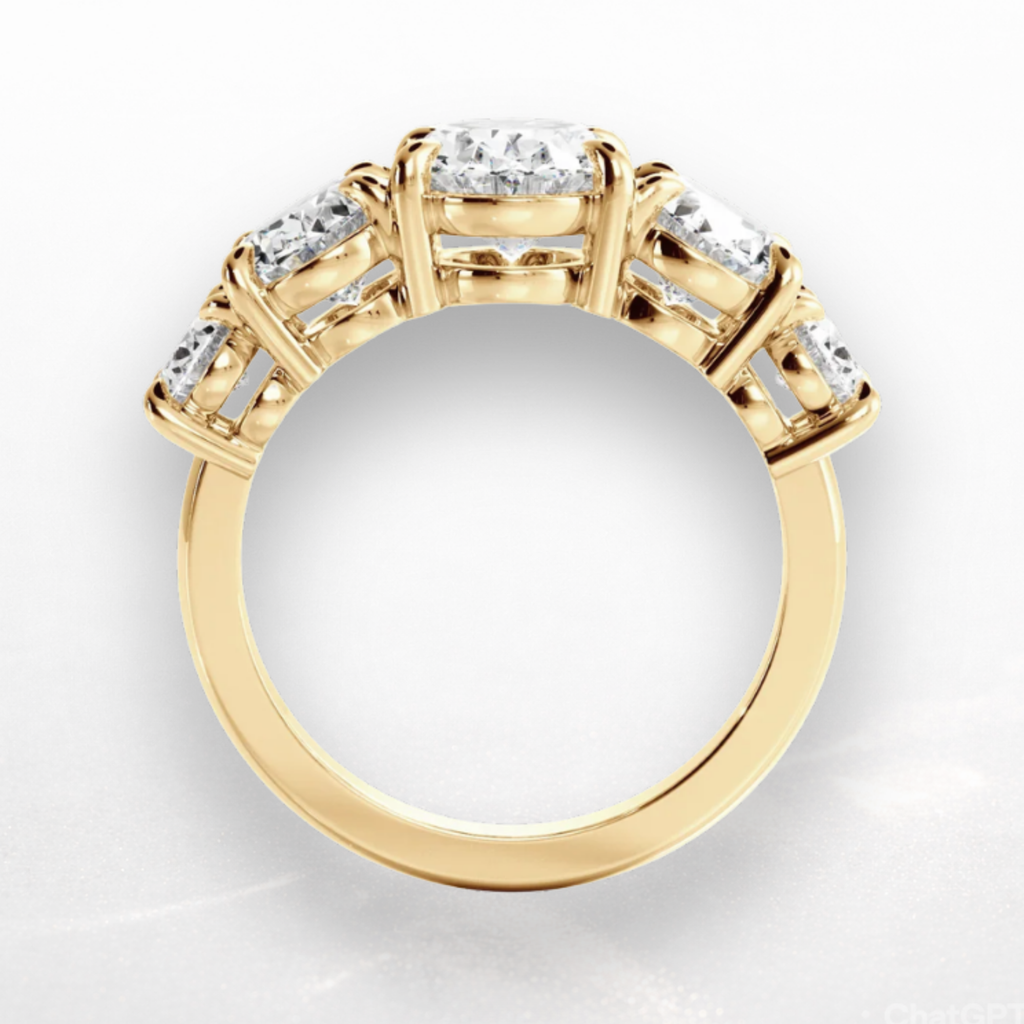 Oval Five Stone Ring