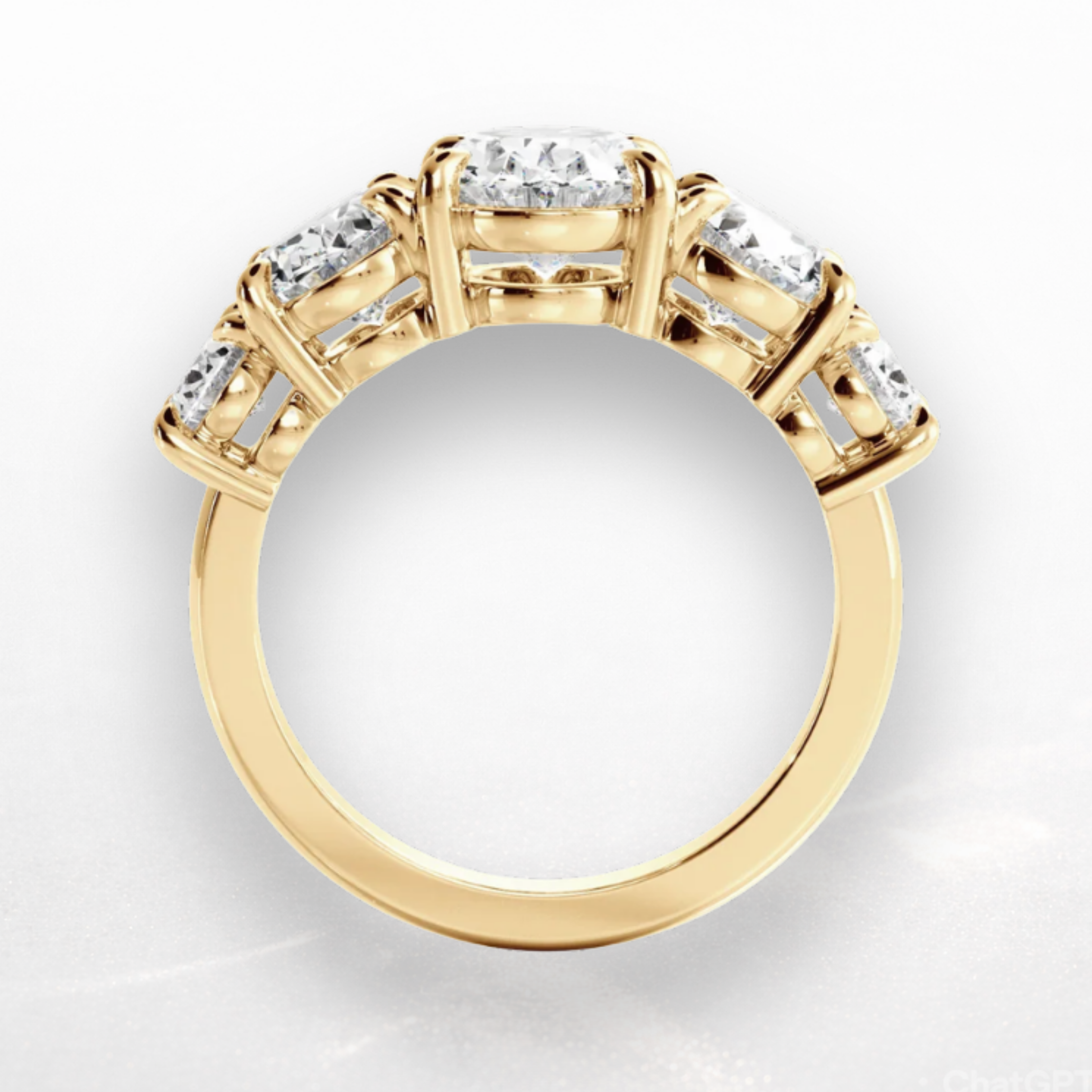 Oval Five Stone Ring