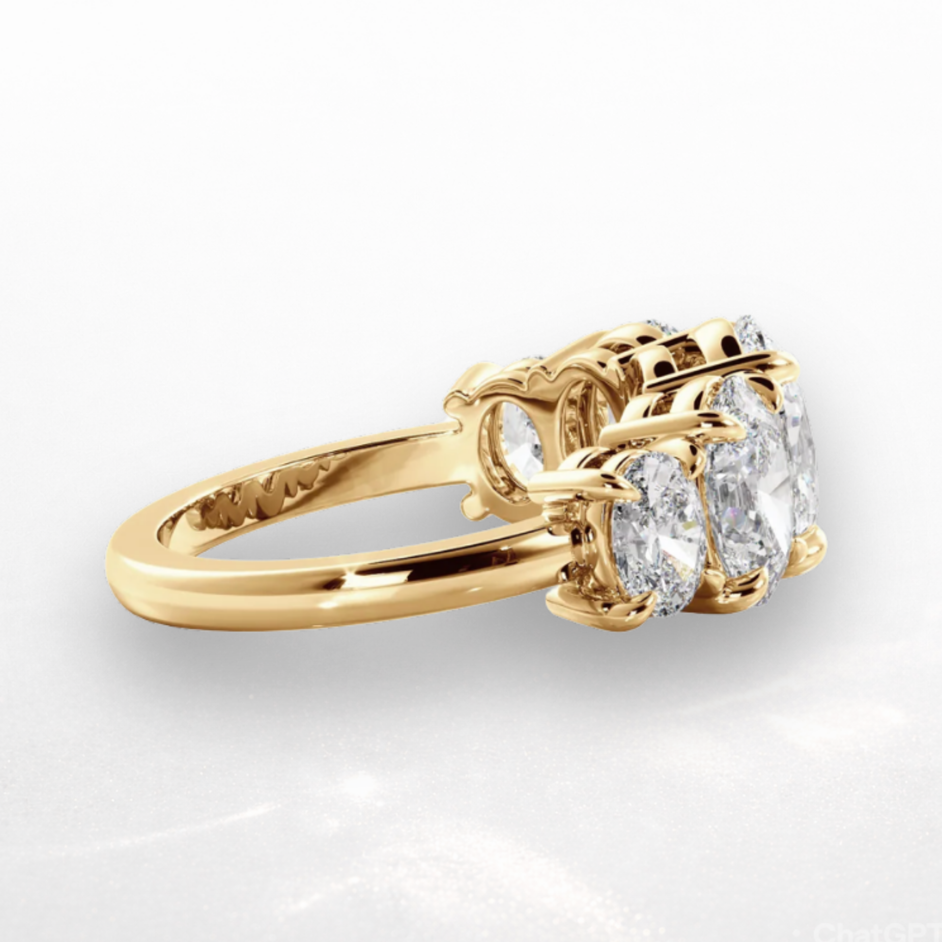 Oval Five Stone Ring