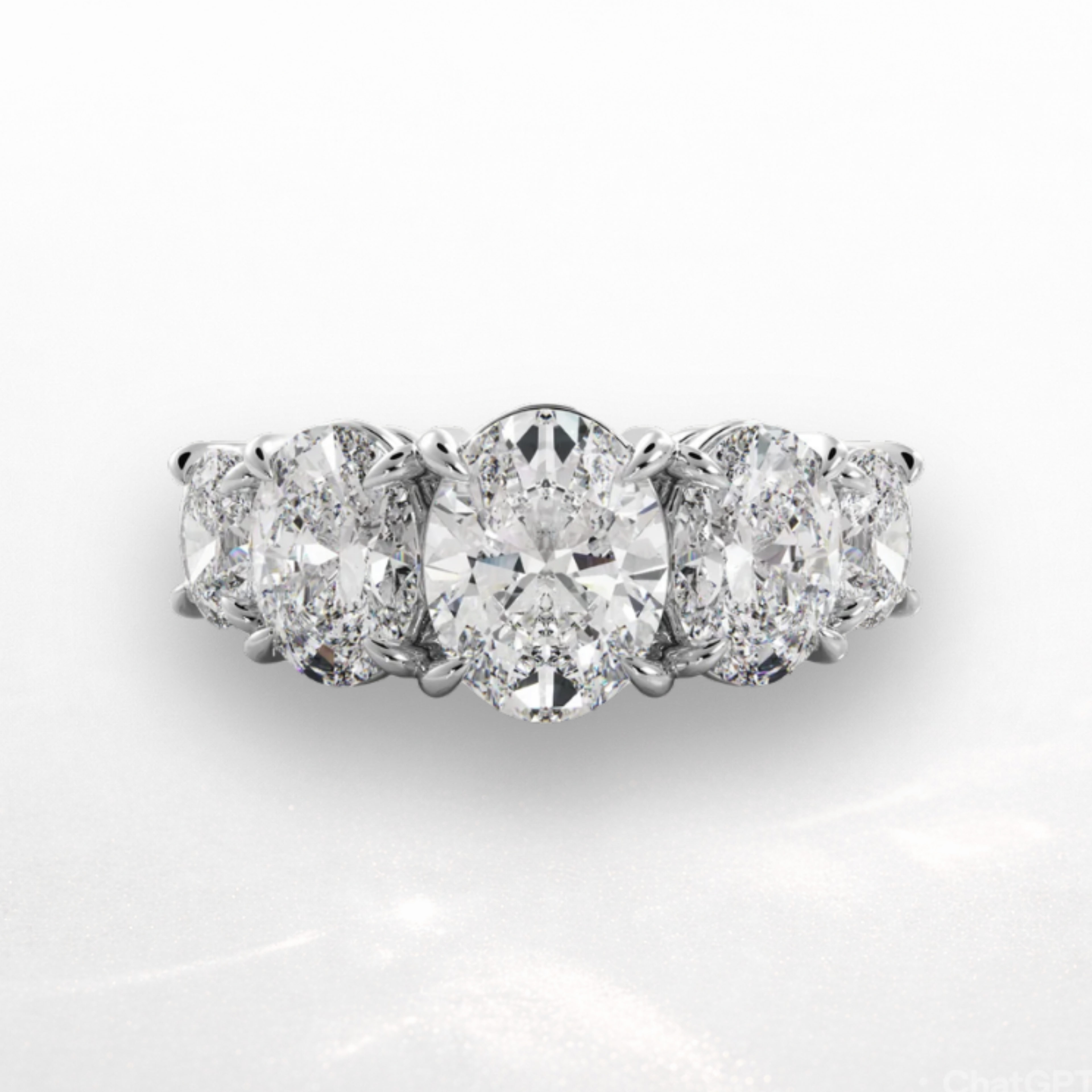 Oval Five Stone Ring