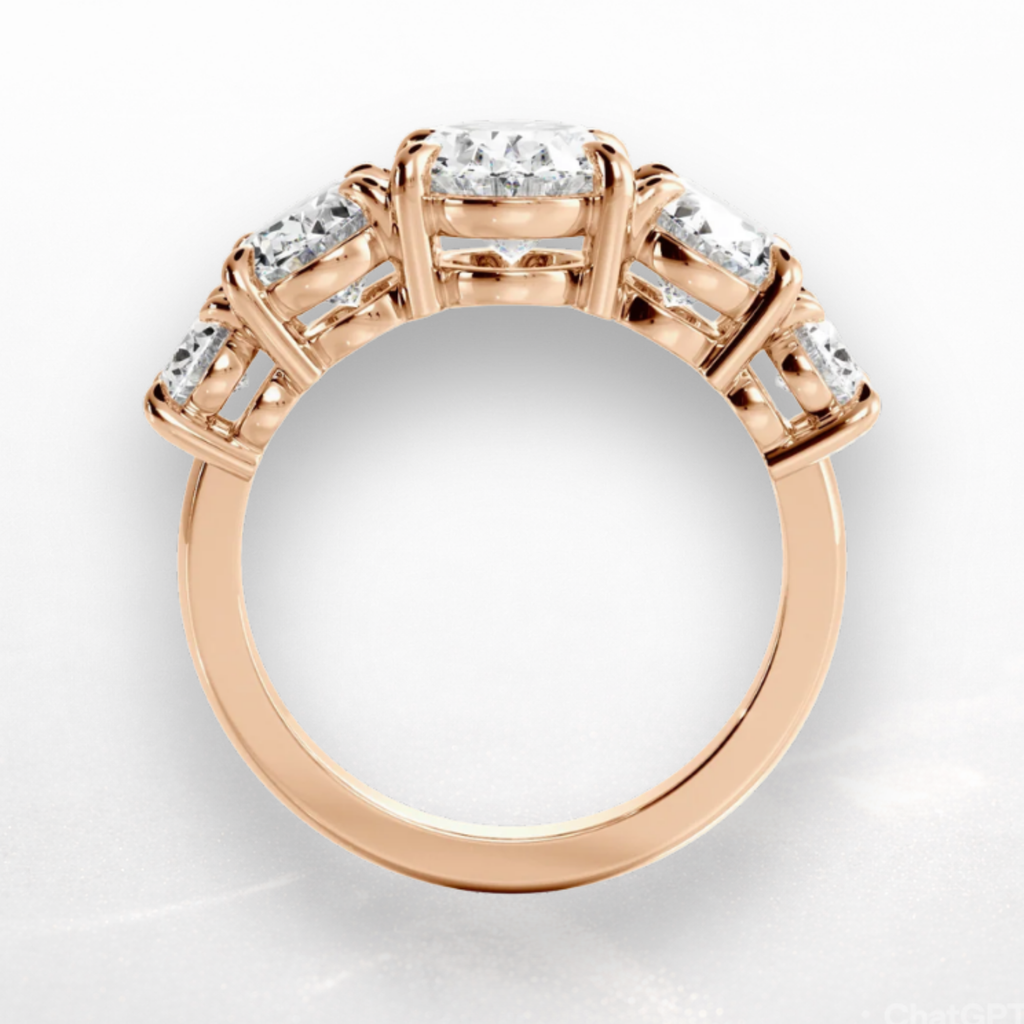 Oval Five Stone Ring