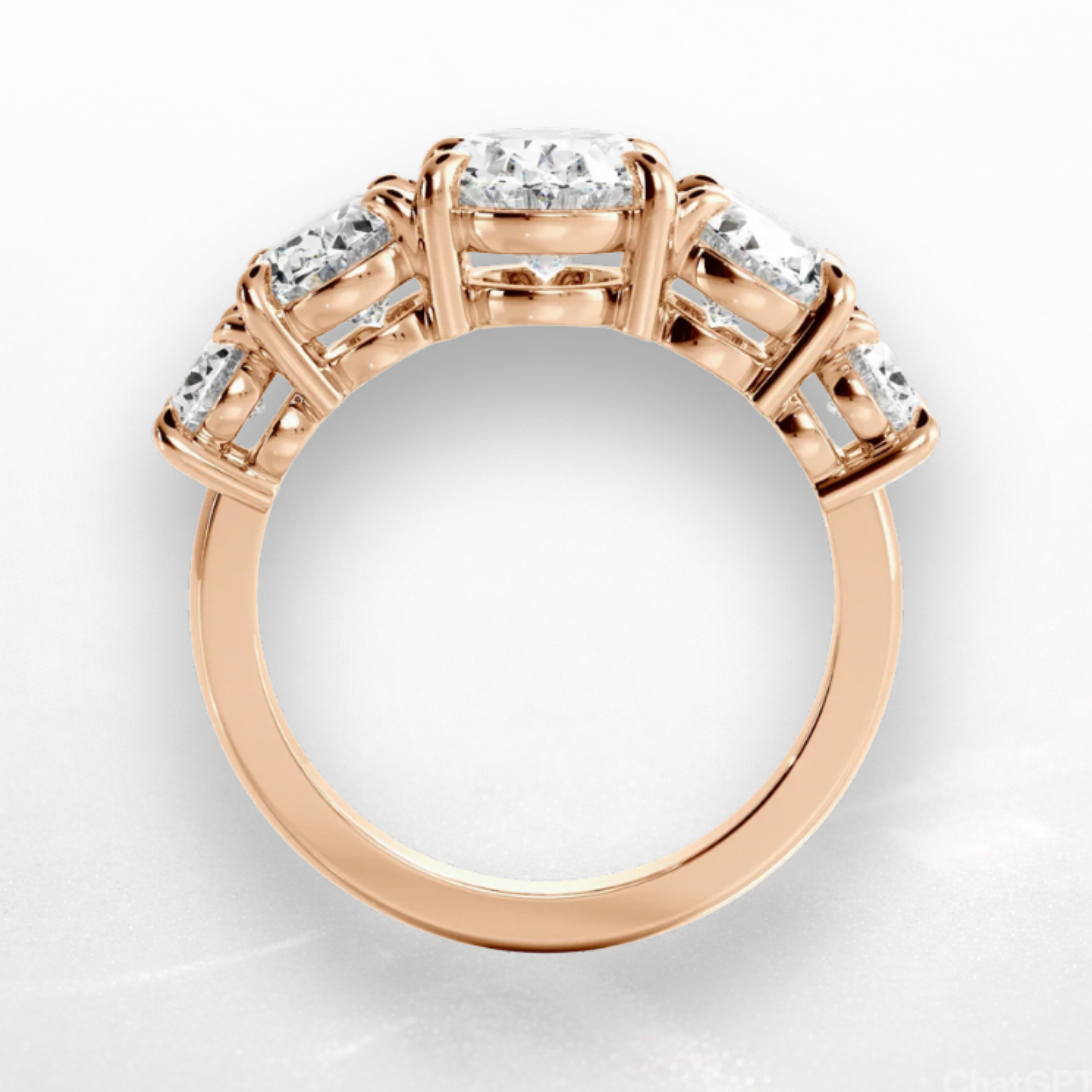 Oval Five Stone Ring