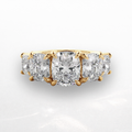 Elongated Cushion Five Stone Ring