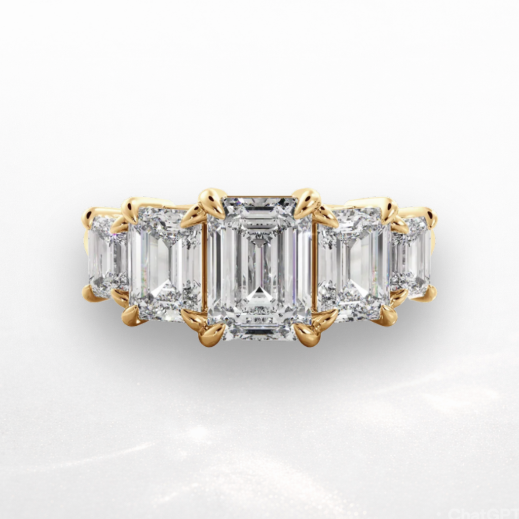Emerald Five Stone Ring