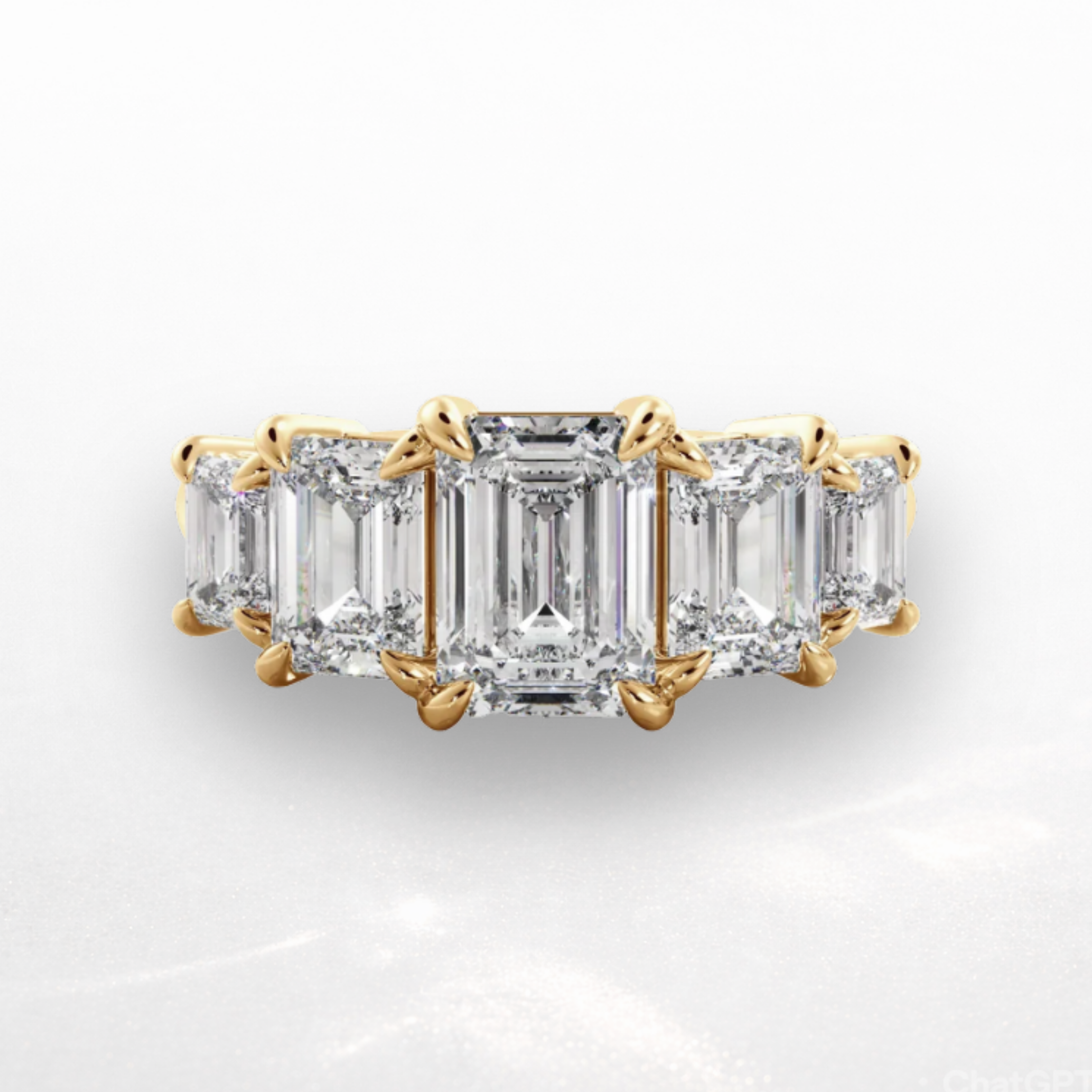 Emerald Five Stone Ring