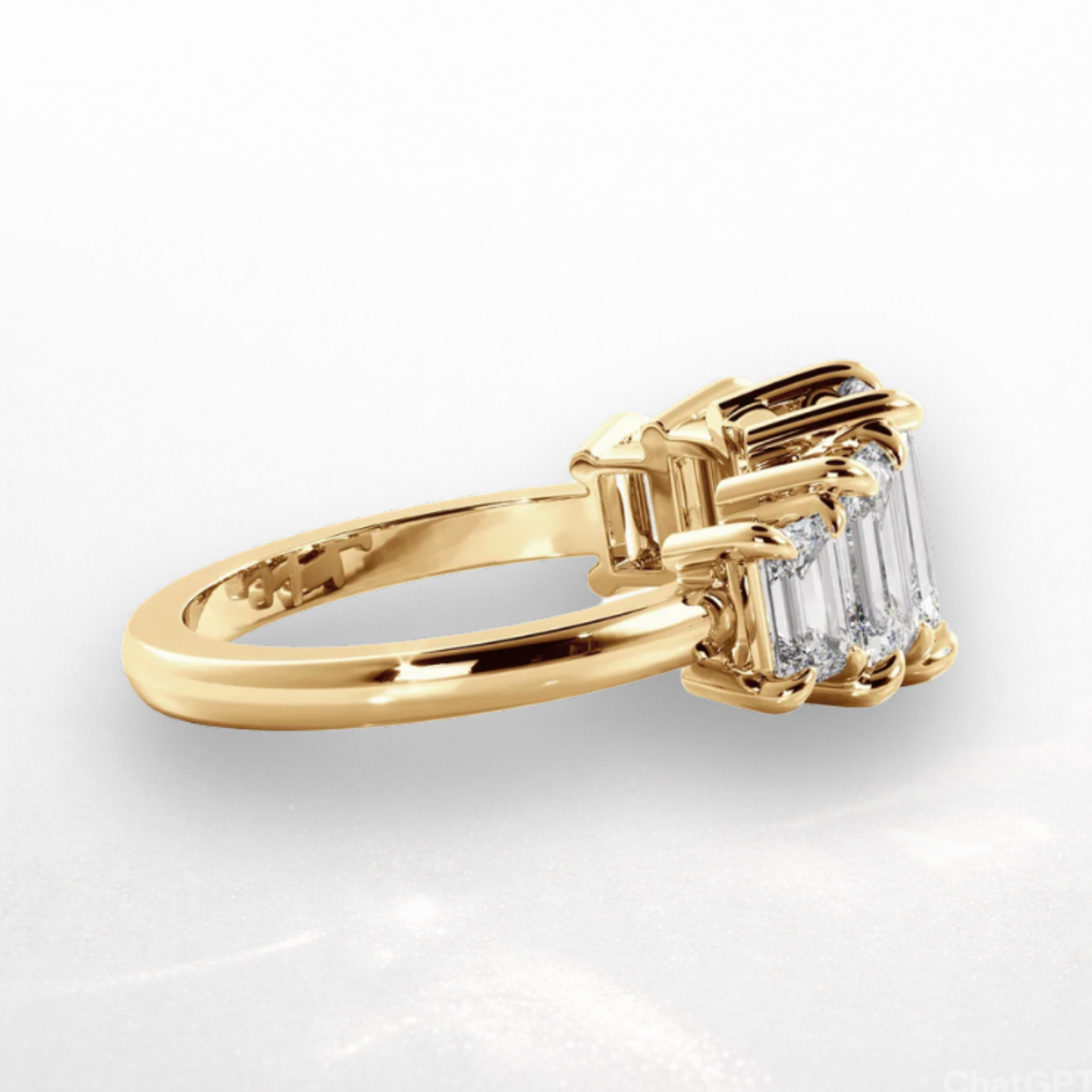 Emerald Five Stone Ring