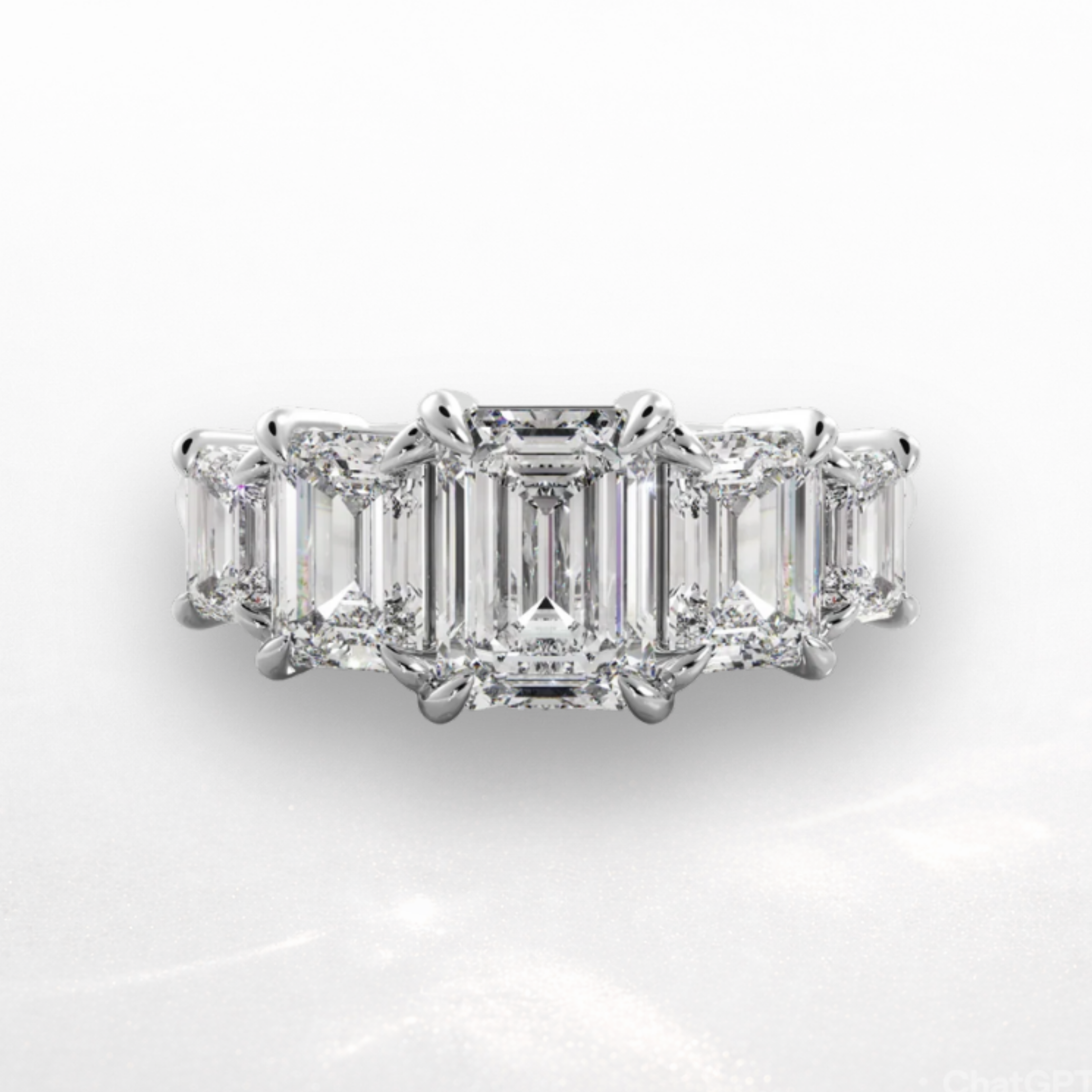 Emerald Five Stone Ring