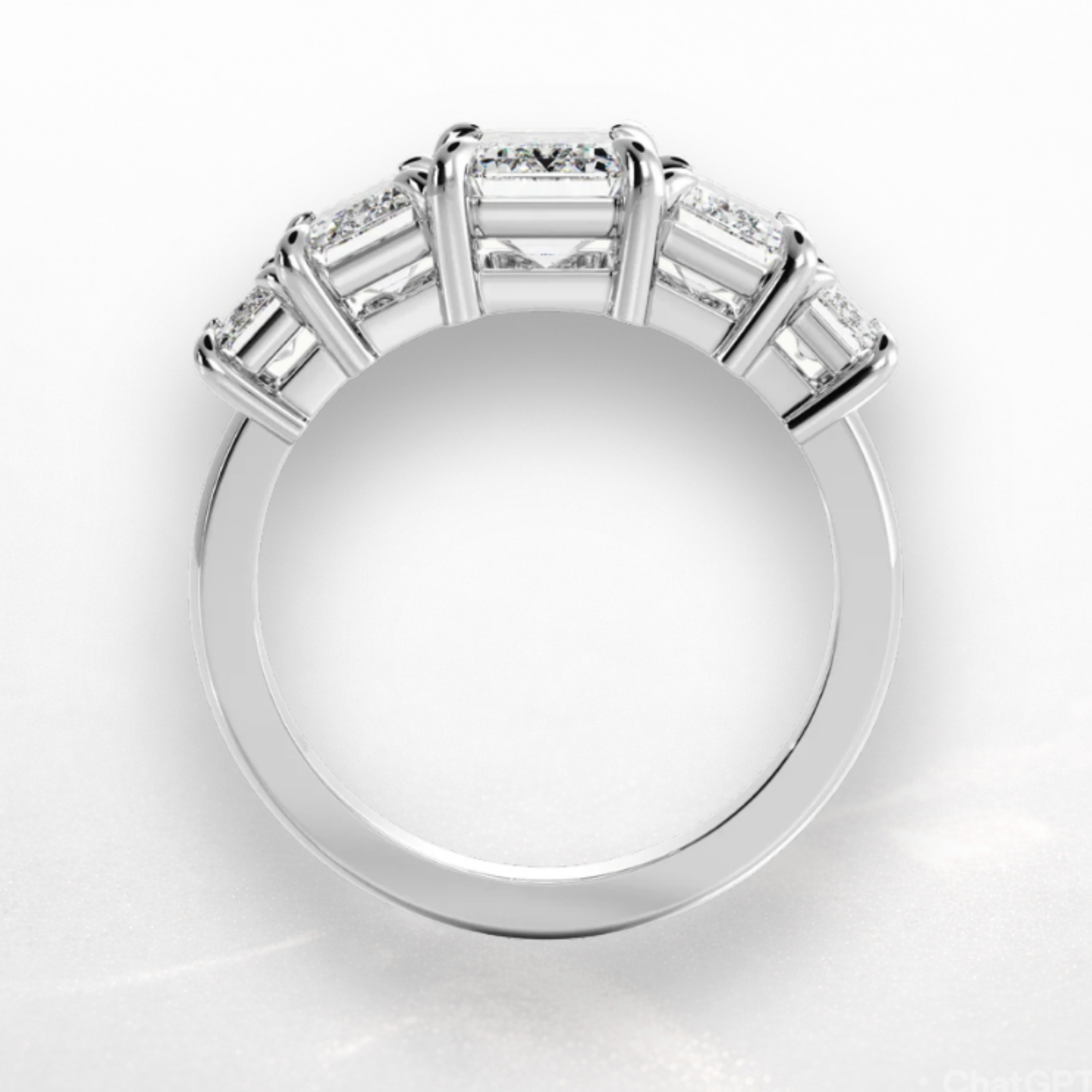 Emerald Five Stone Ring