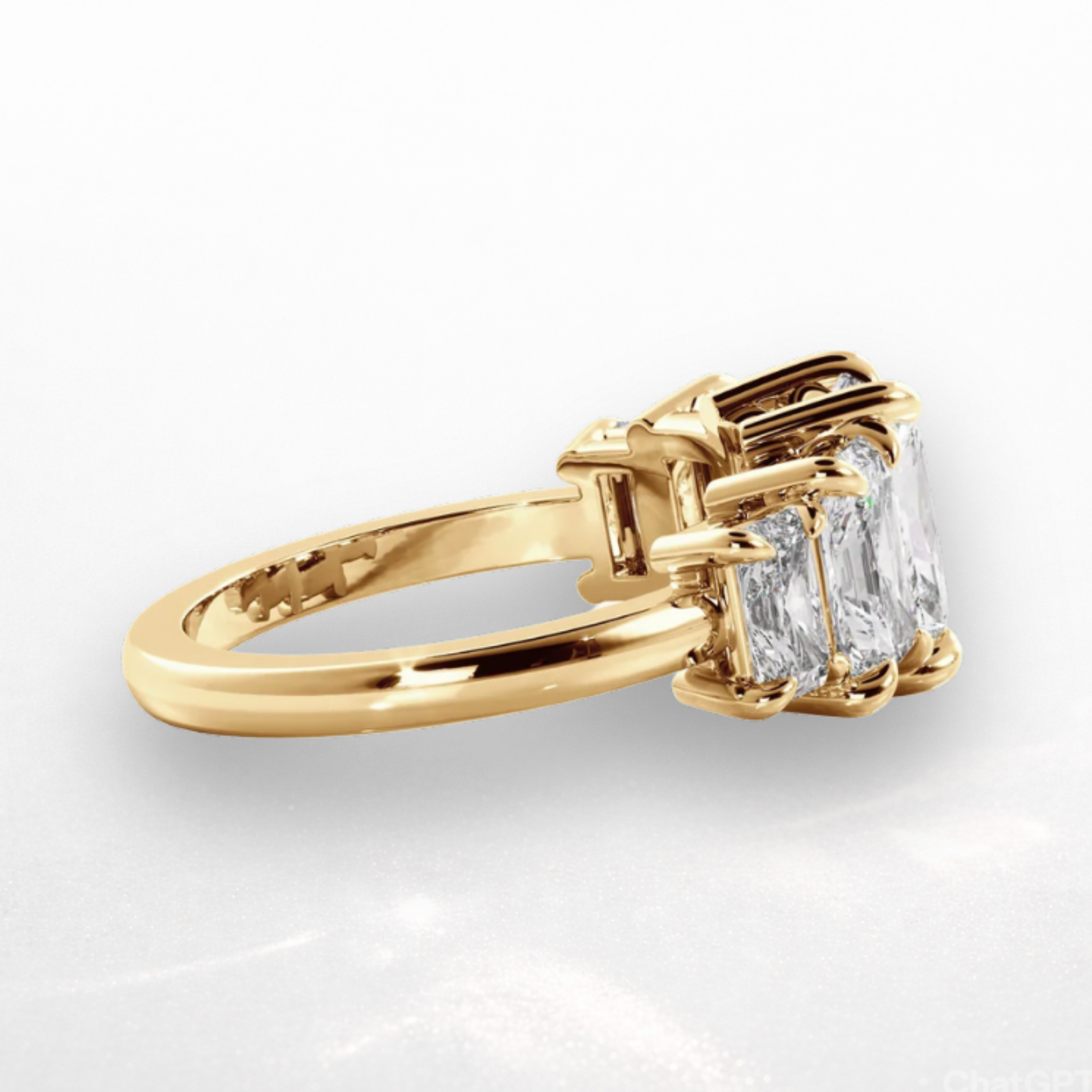 Radiant Cushion Five Stone Ring