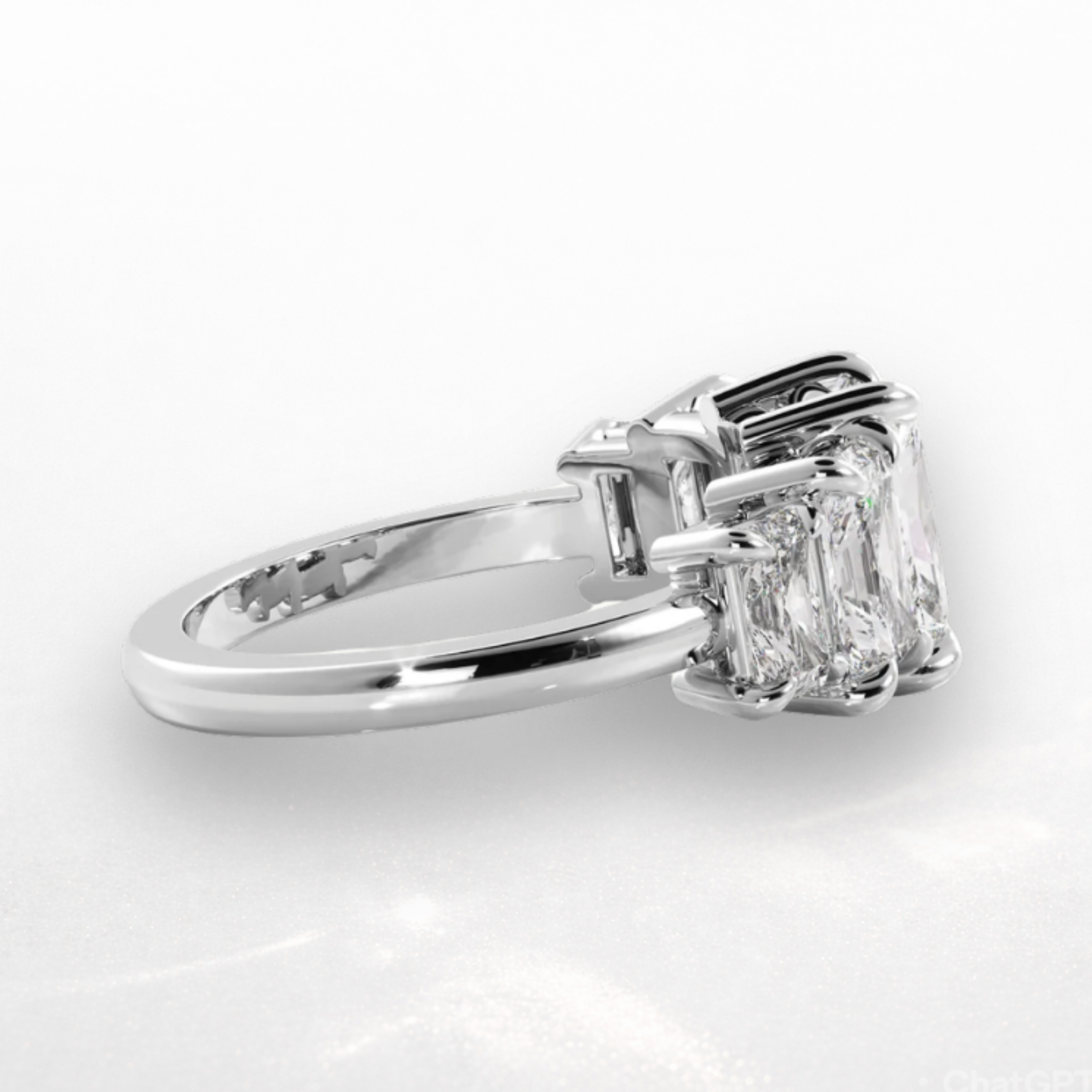 Radiant Cushion Five Stone Ring