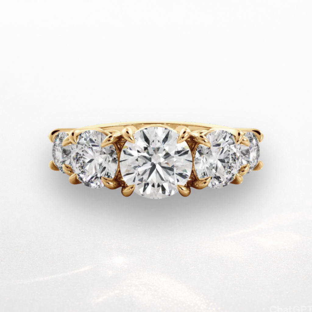 Round Five Stone Ring