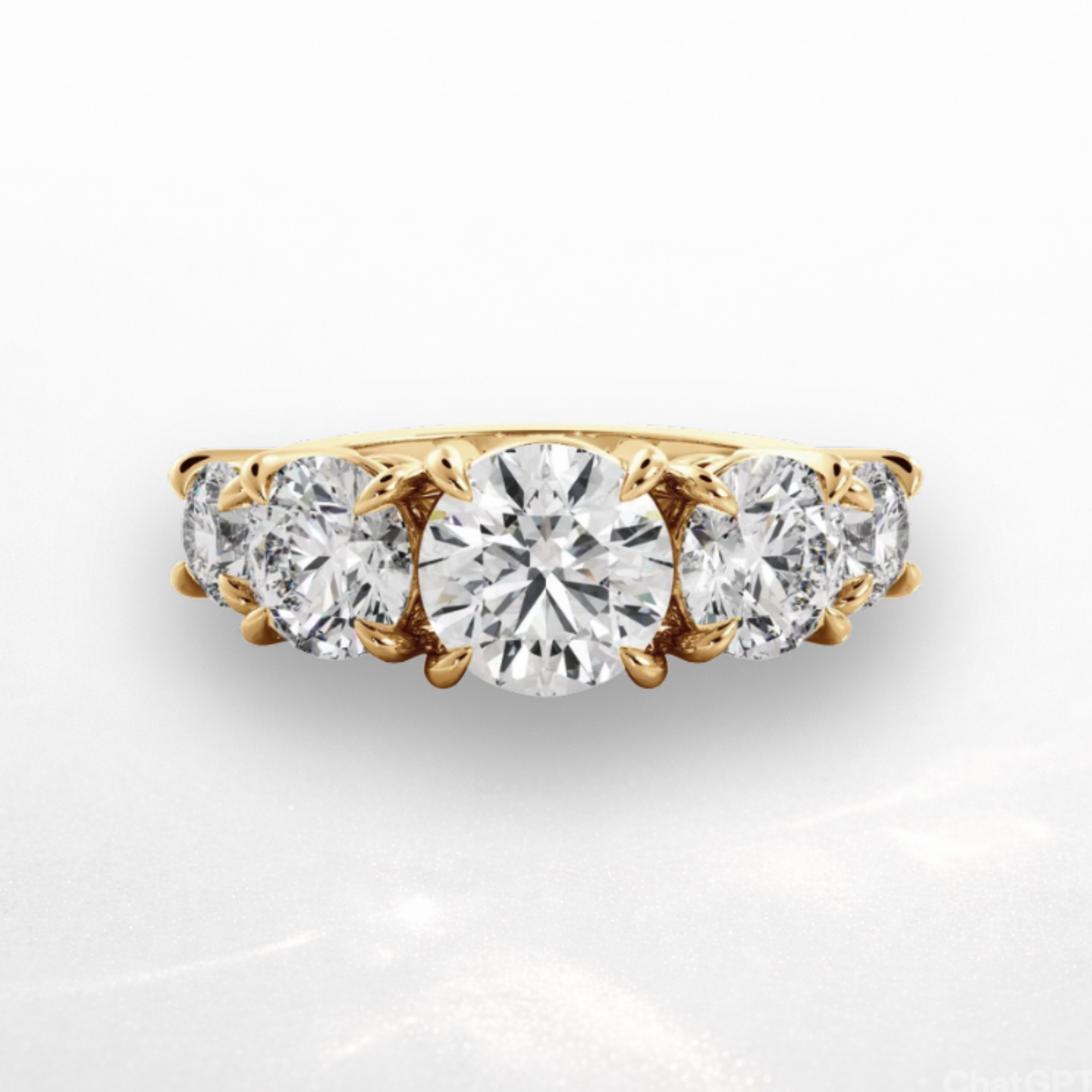 Round Five Stone Ring