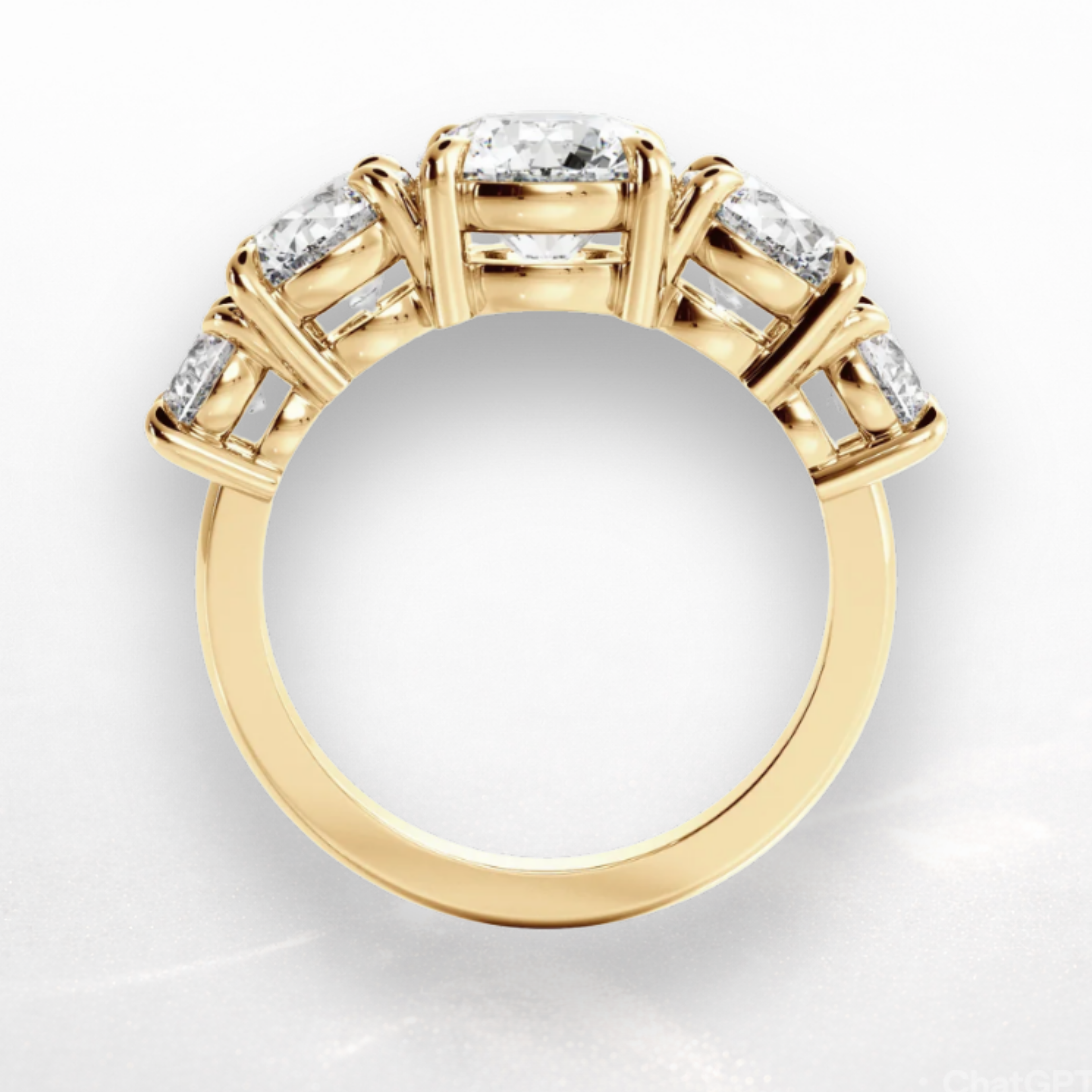 Round Five Stone Ring