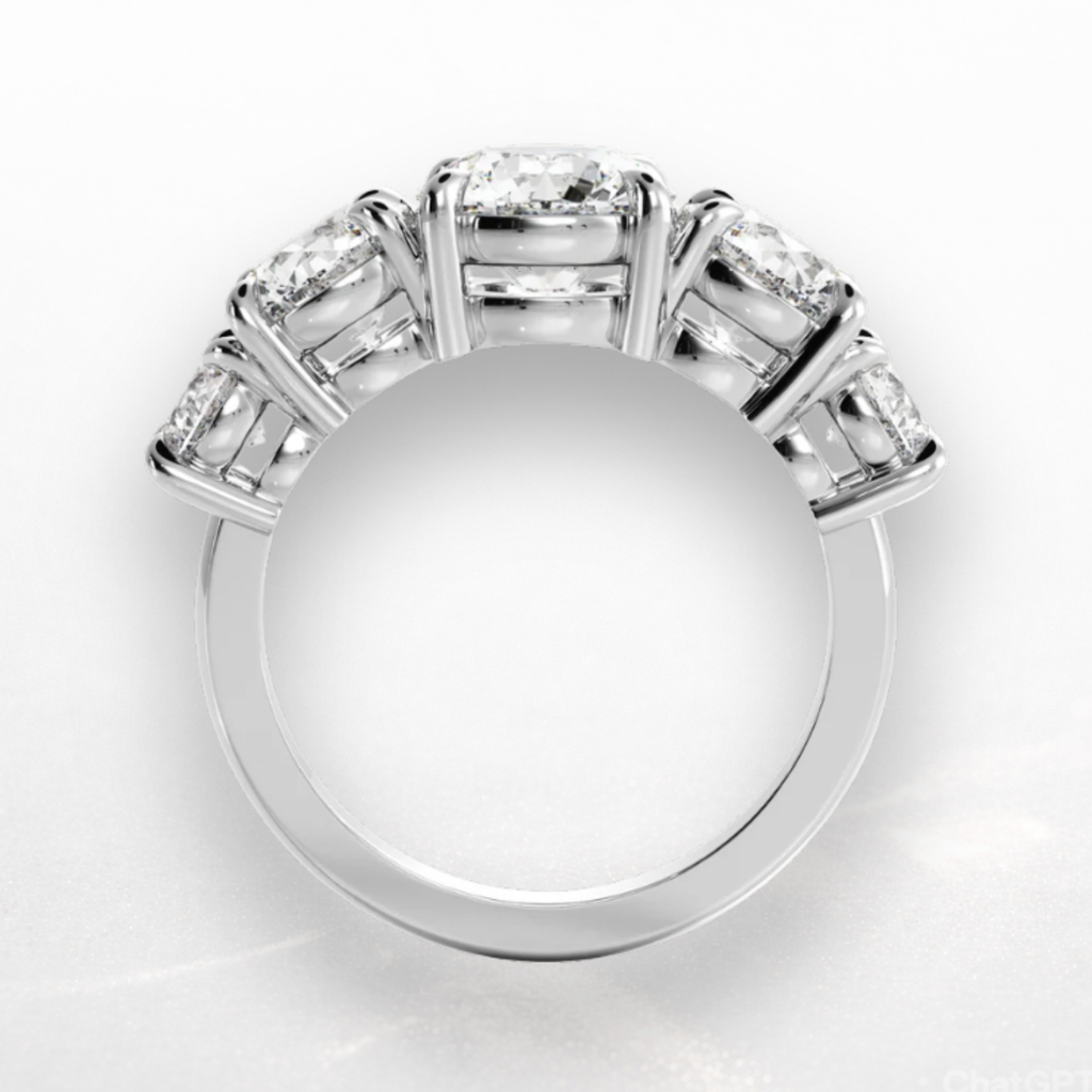 Round Five Stone Ring