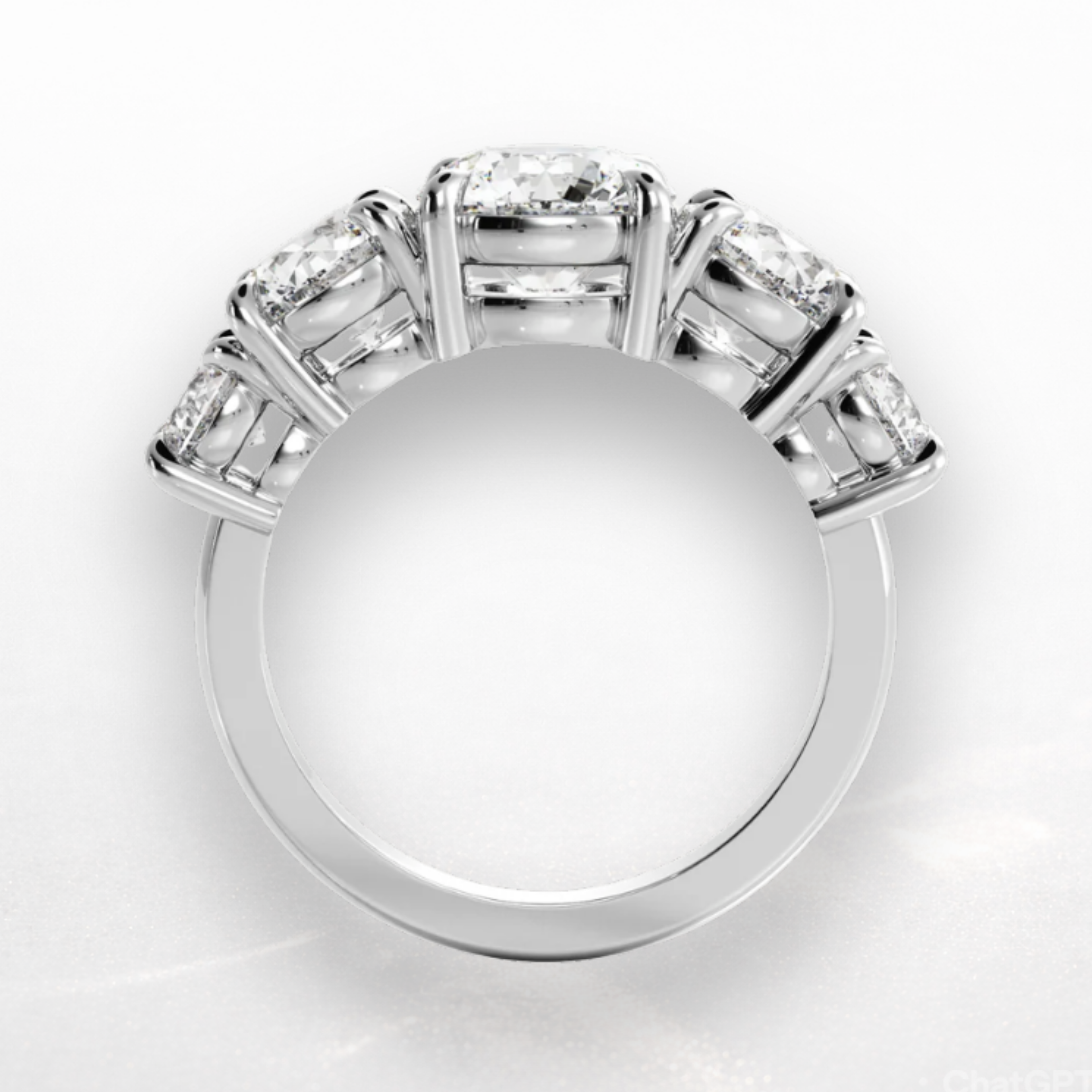 Round Five Stone Ring