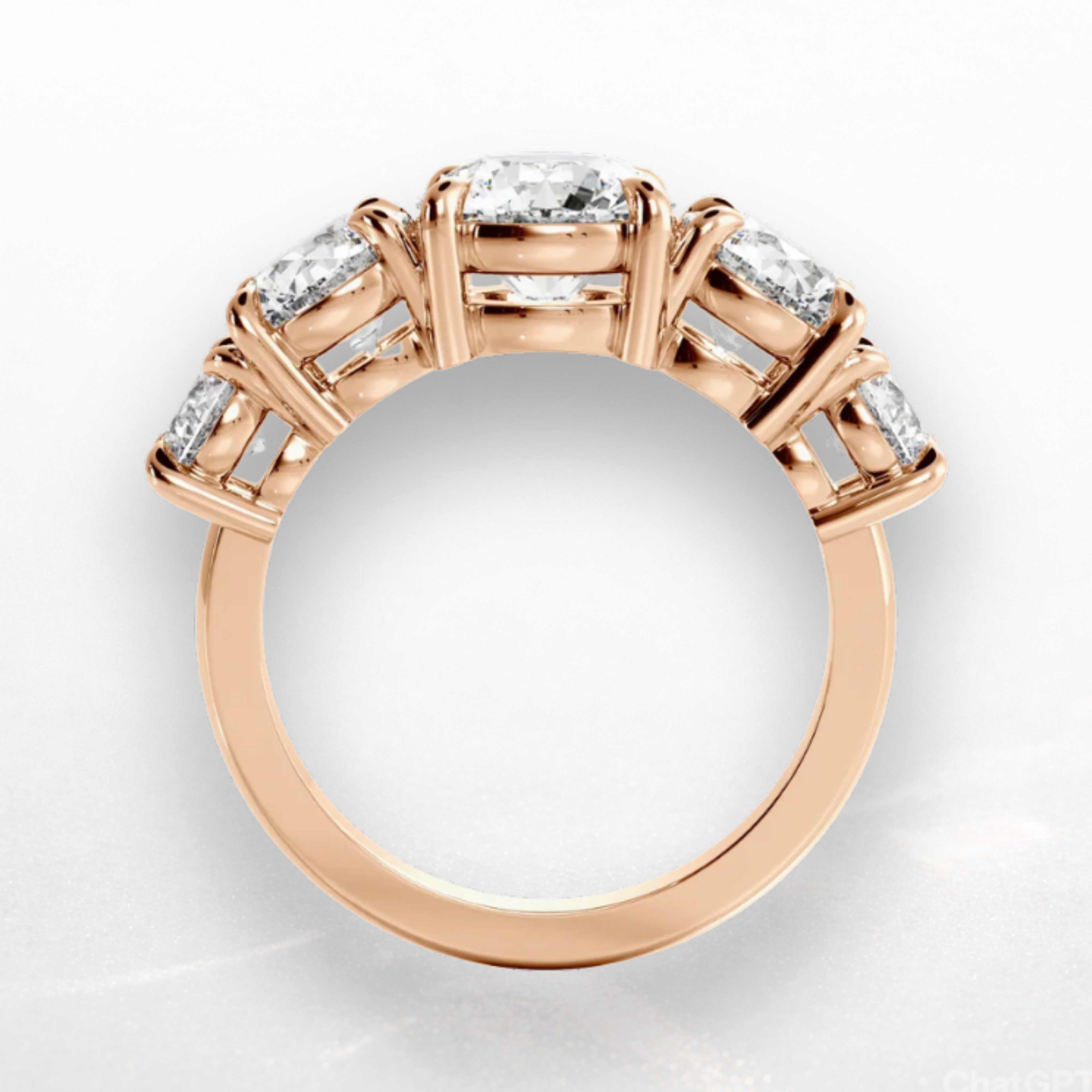 Round Five Stone Ring