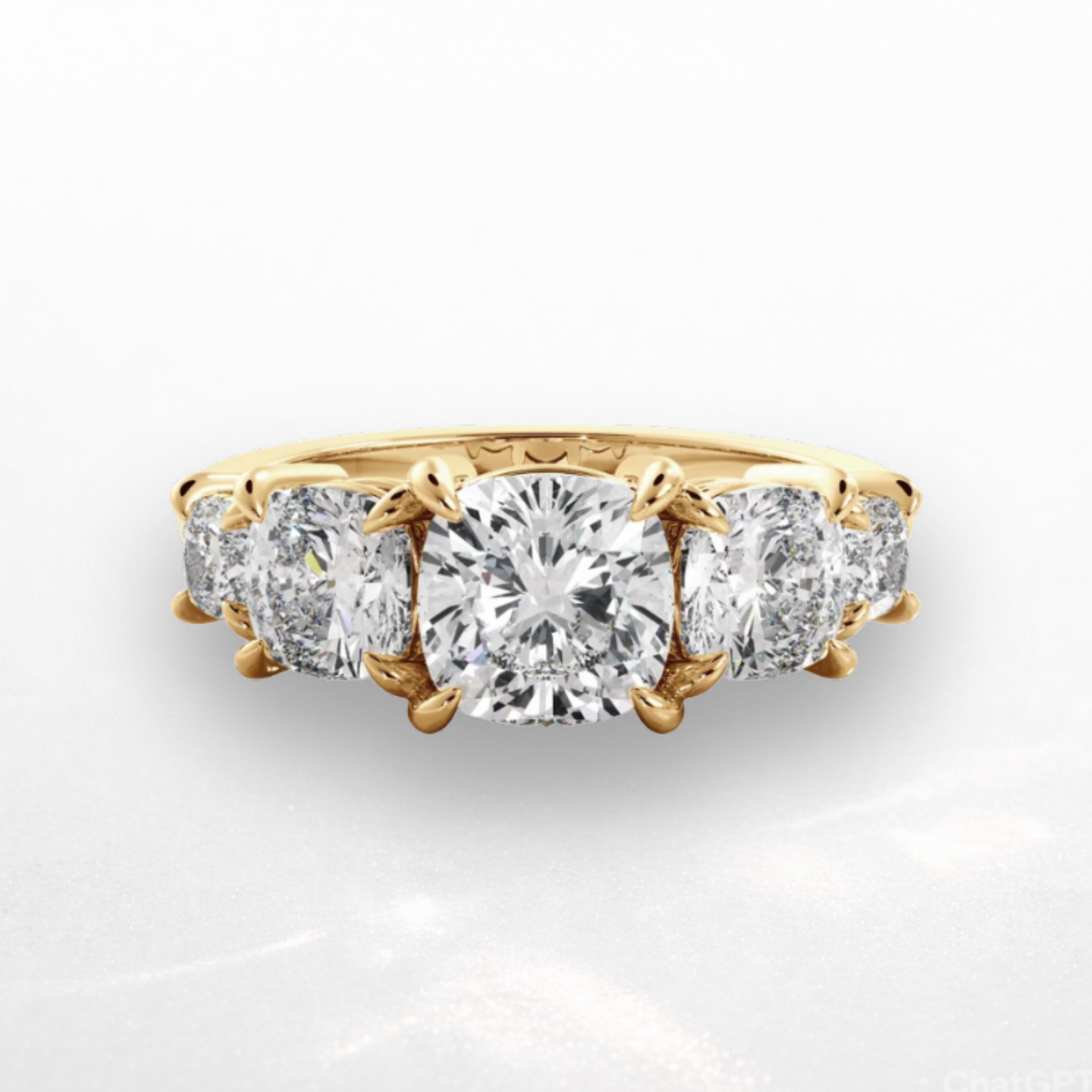 Cushion Five Stone Ring