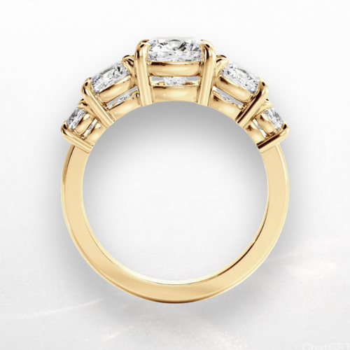 Cushion Five Stone Ring