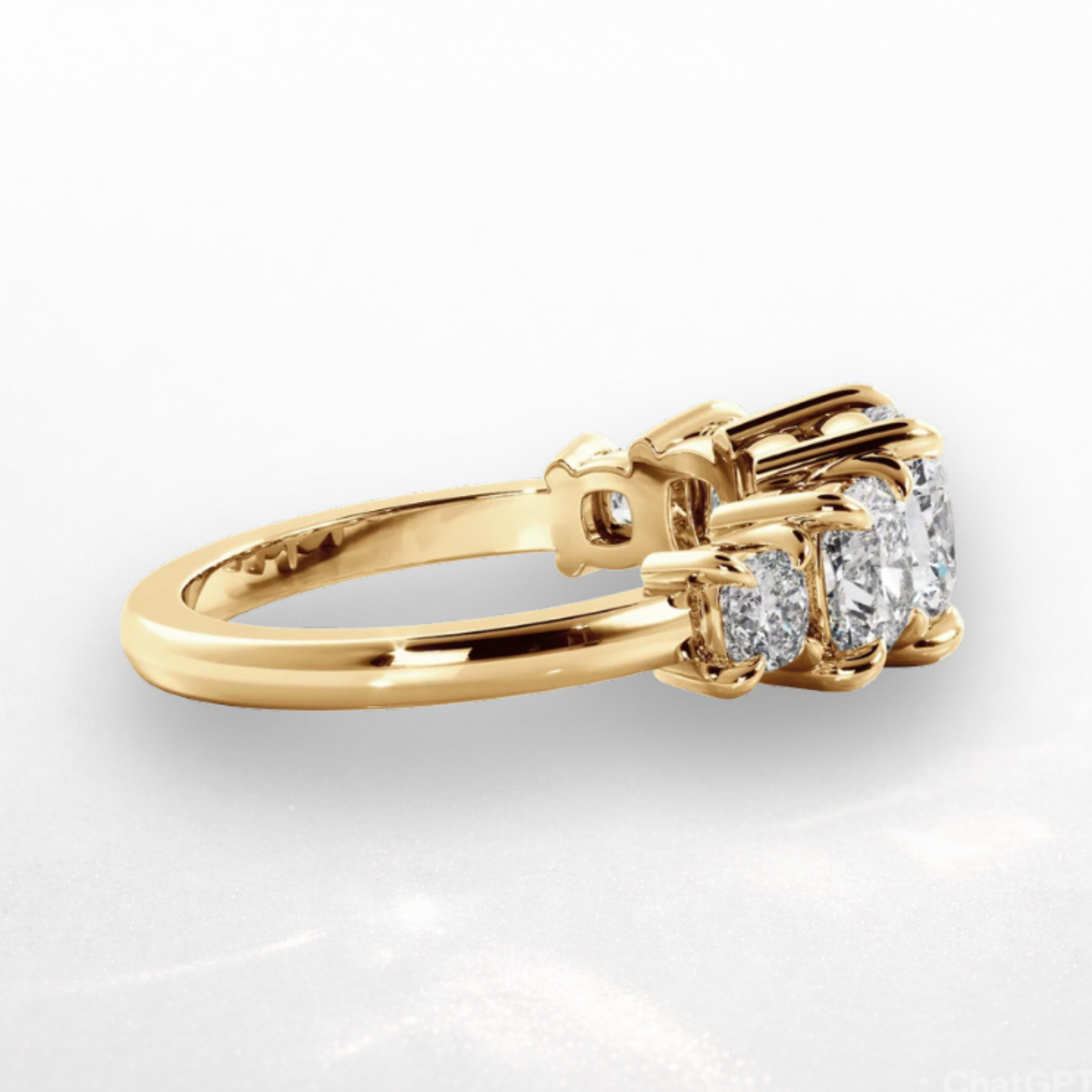 Cushion Five Stone Ring