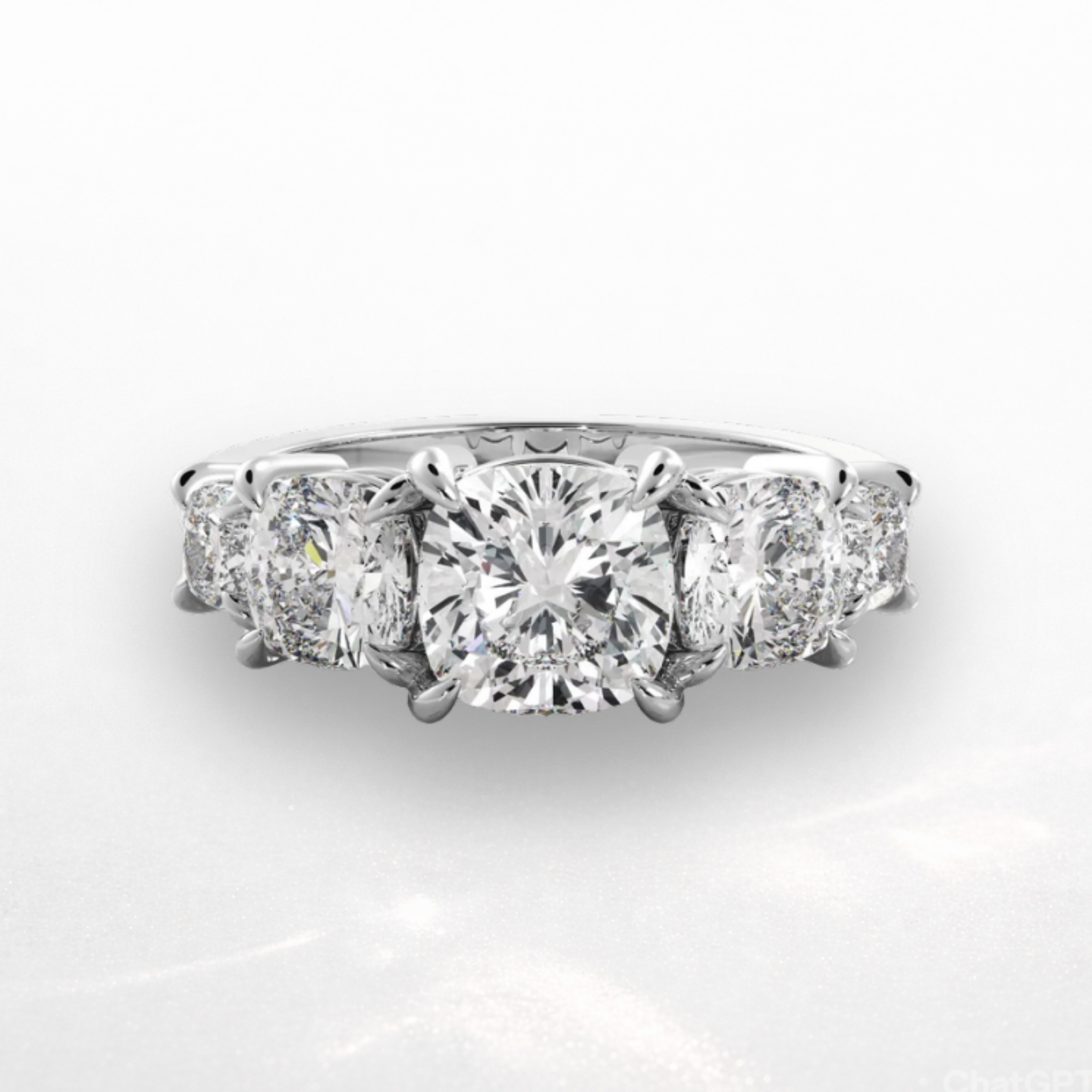 Cushion Five Stone Ring