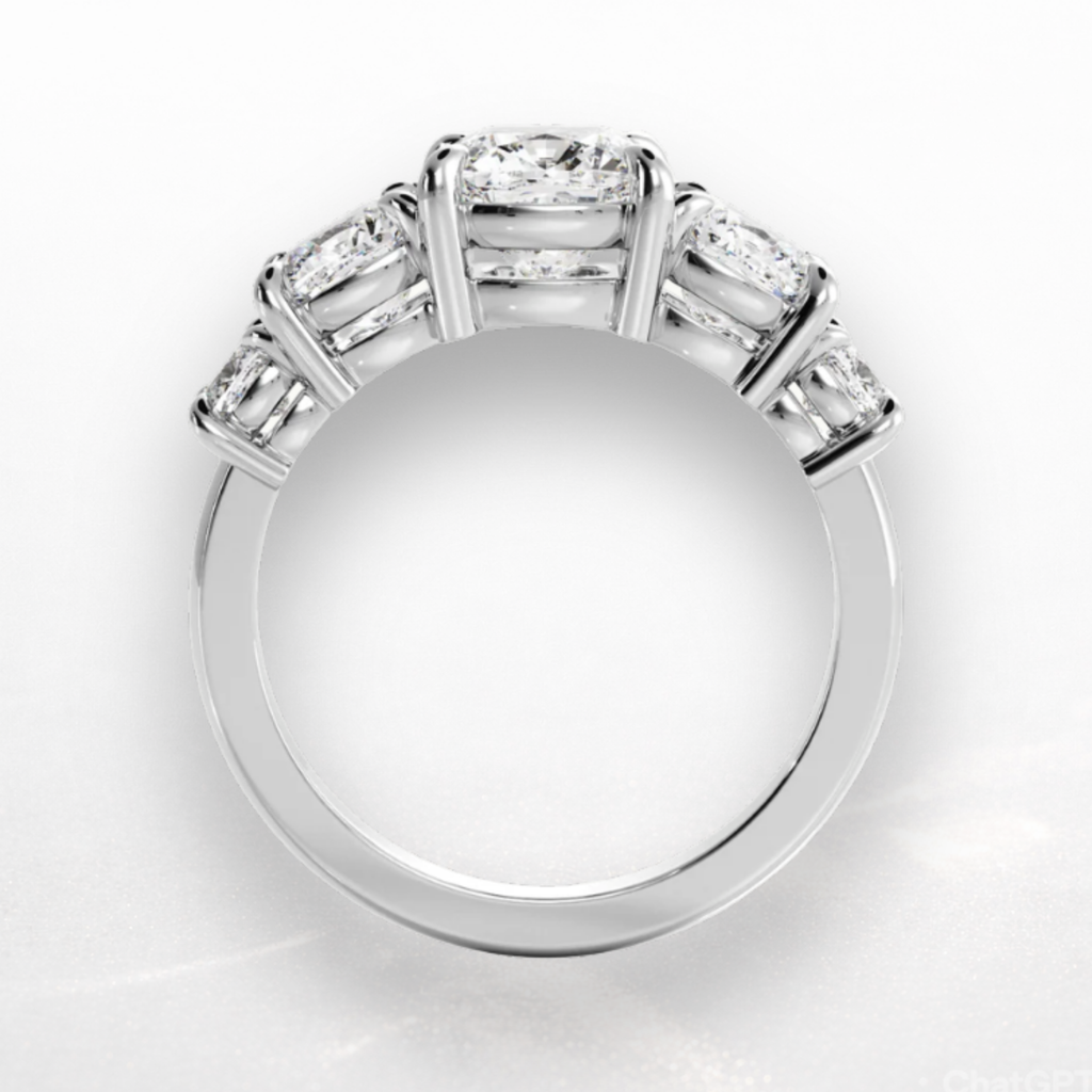 Cushion Five Stone Ring