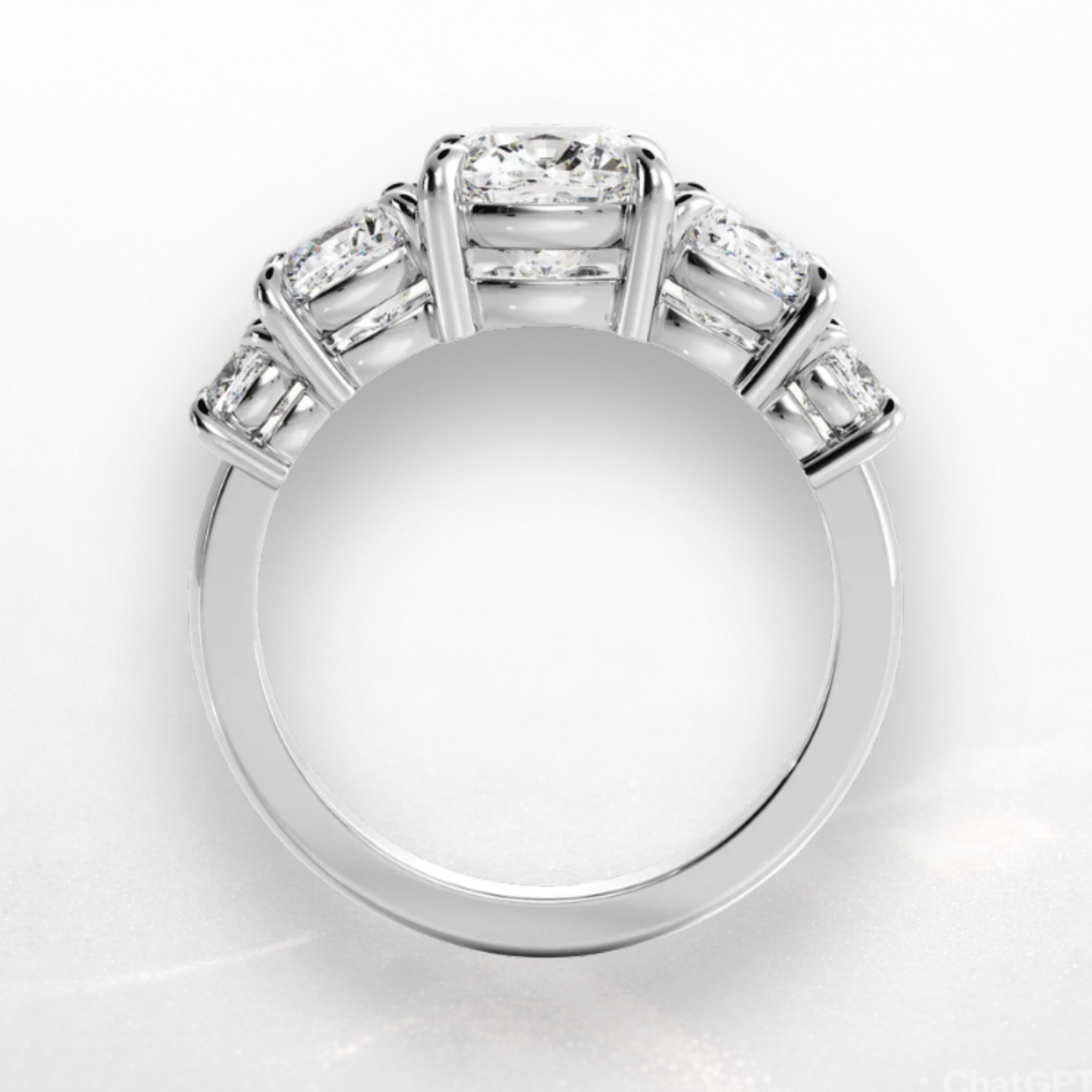 Cushion Five Stone Ring