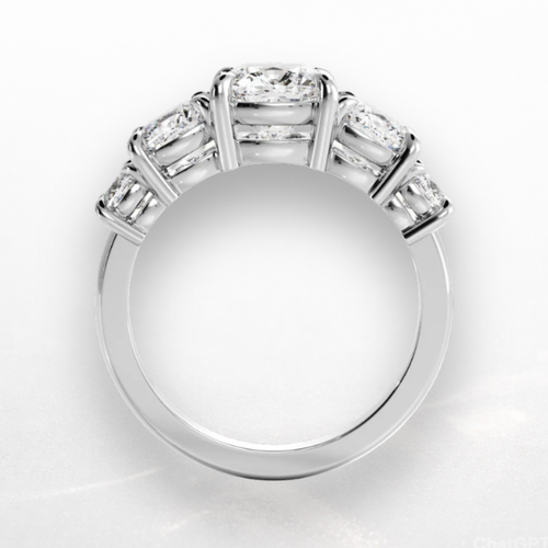 Cushion Five Stone Ring