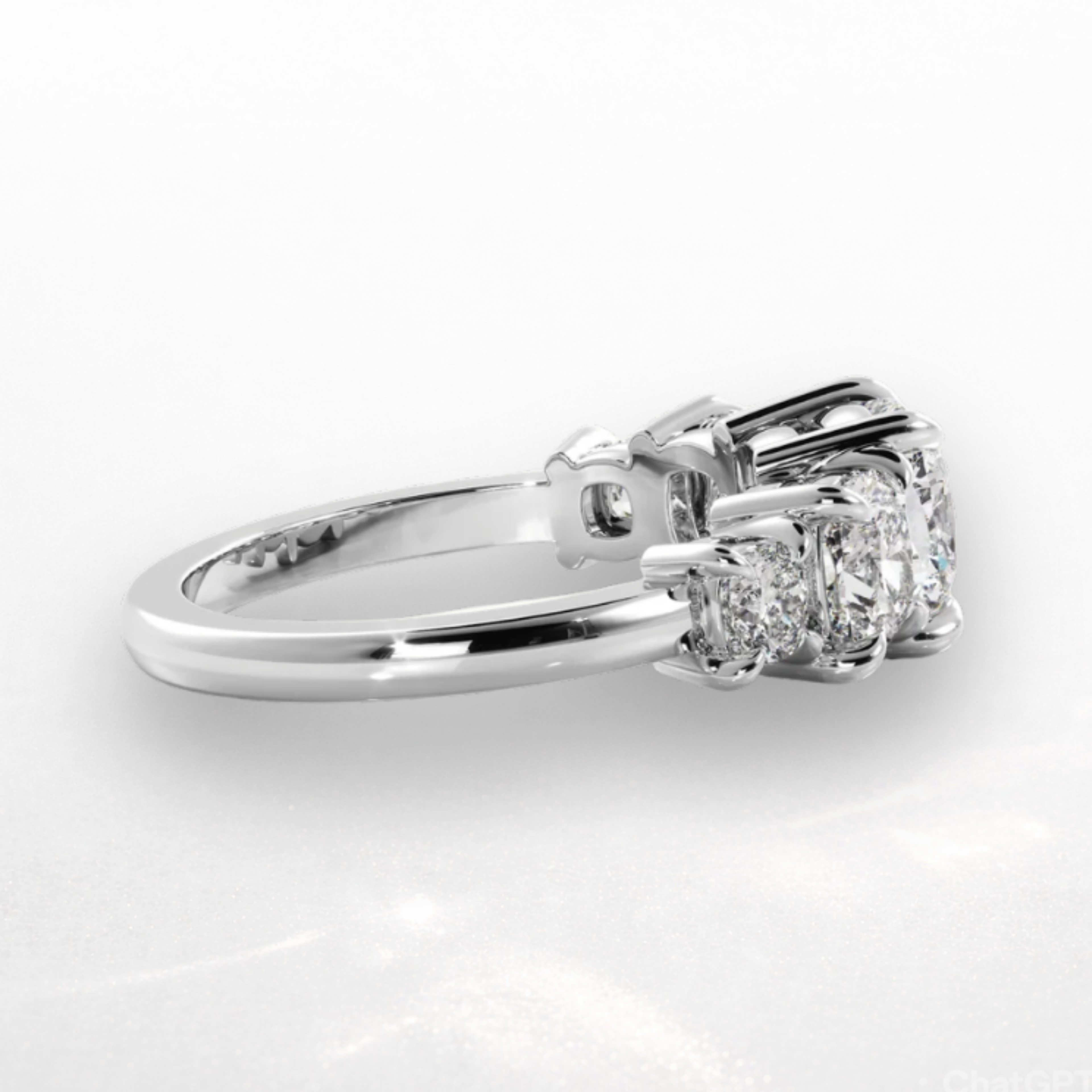 Cushion Five Stone Ring